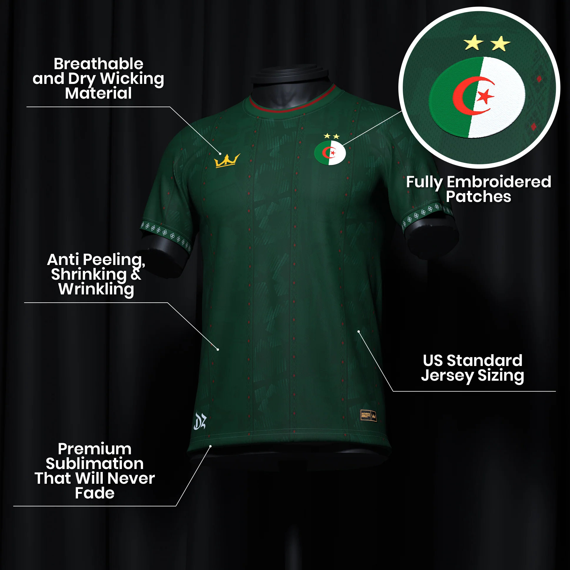 Algeria Heritage Custom Football Jersey - Image 13