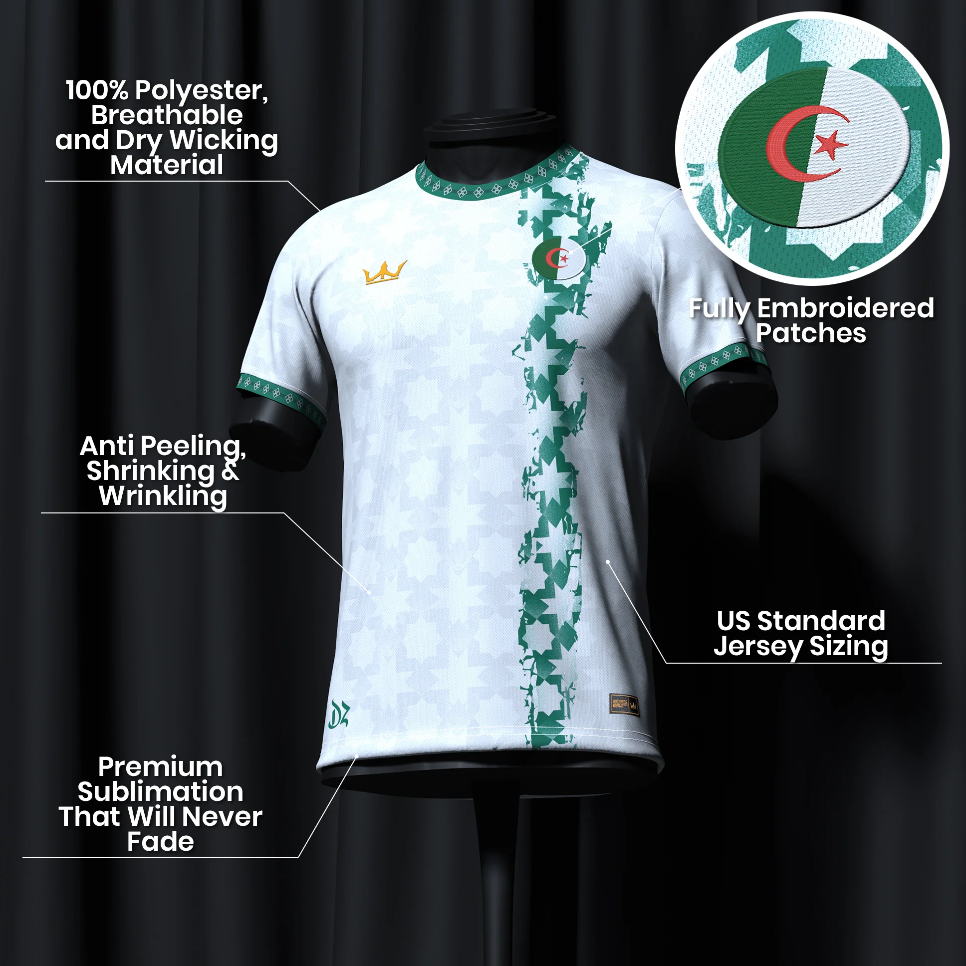 Algeria Heritage Custom Football Jersey - Image 7