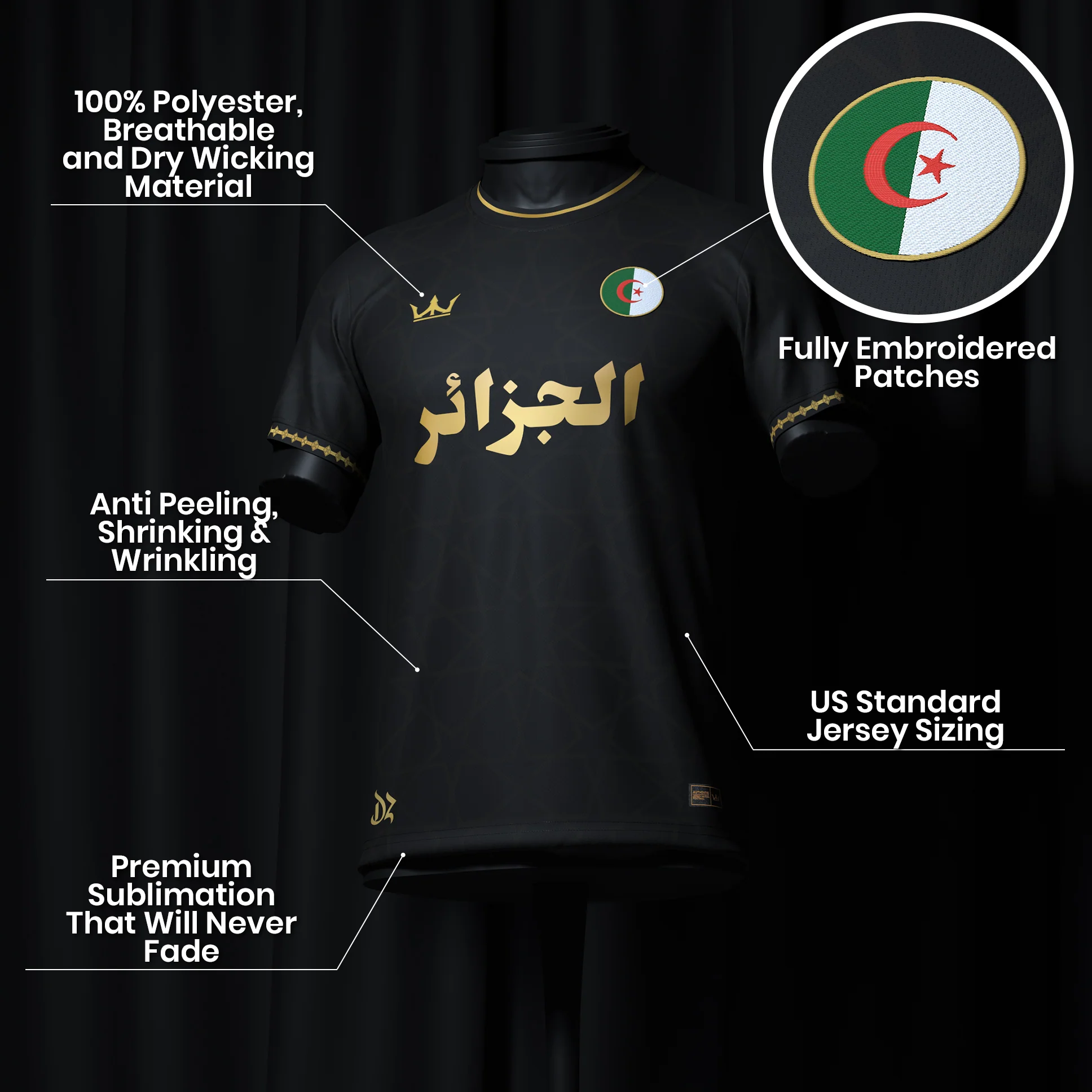 Algeria Heritage Custom Football Jersey - Image 10