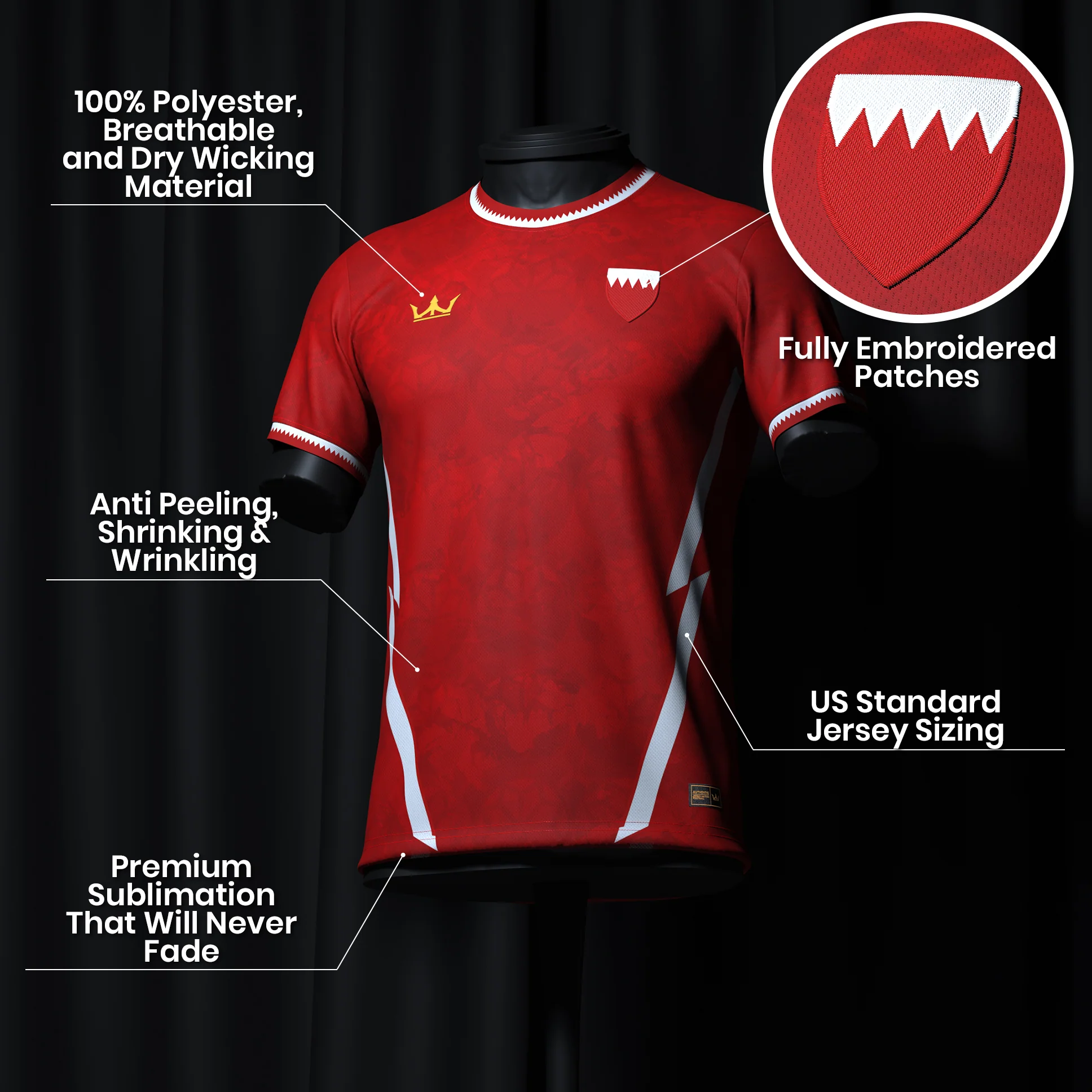 Bahrain Heritage Custom Football Jersey - Image 6