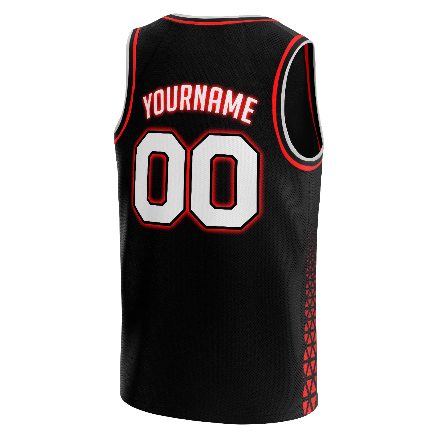 Black Red-White Custom Basketball Jersey - Image 3