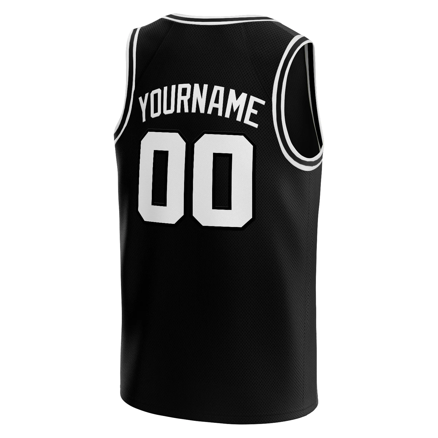 Black-White Custom Basketball Jersey - Image 3