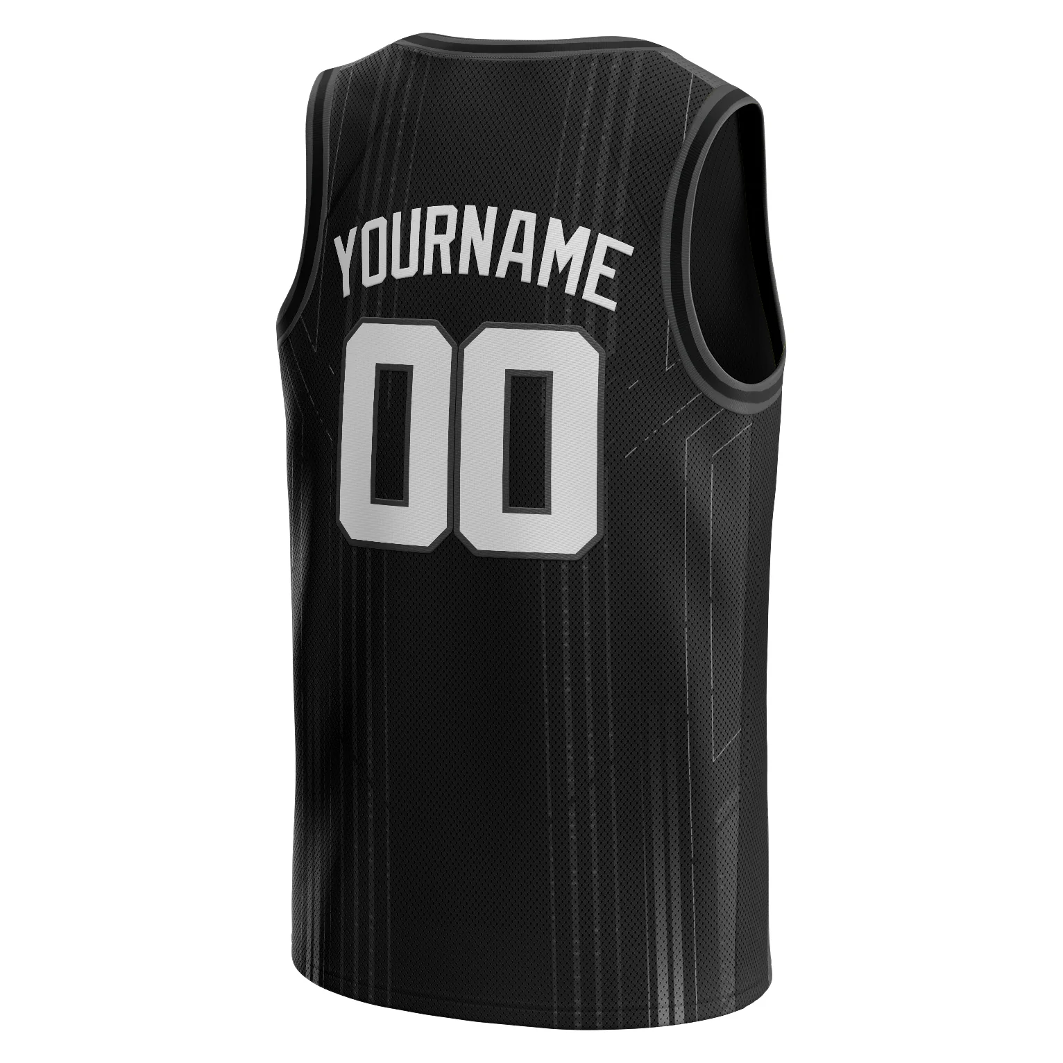 Black-White Custom Basketball Jersey - Image 3
