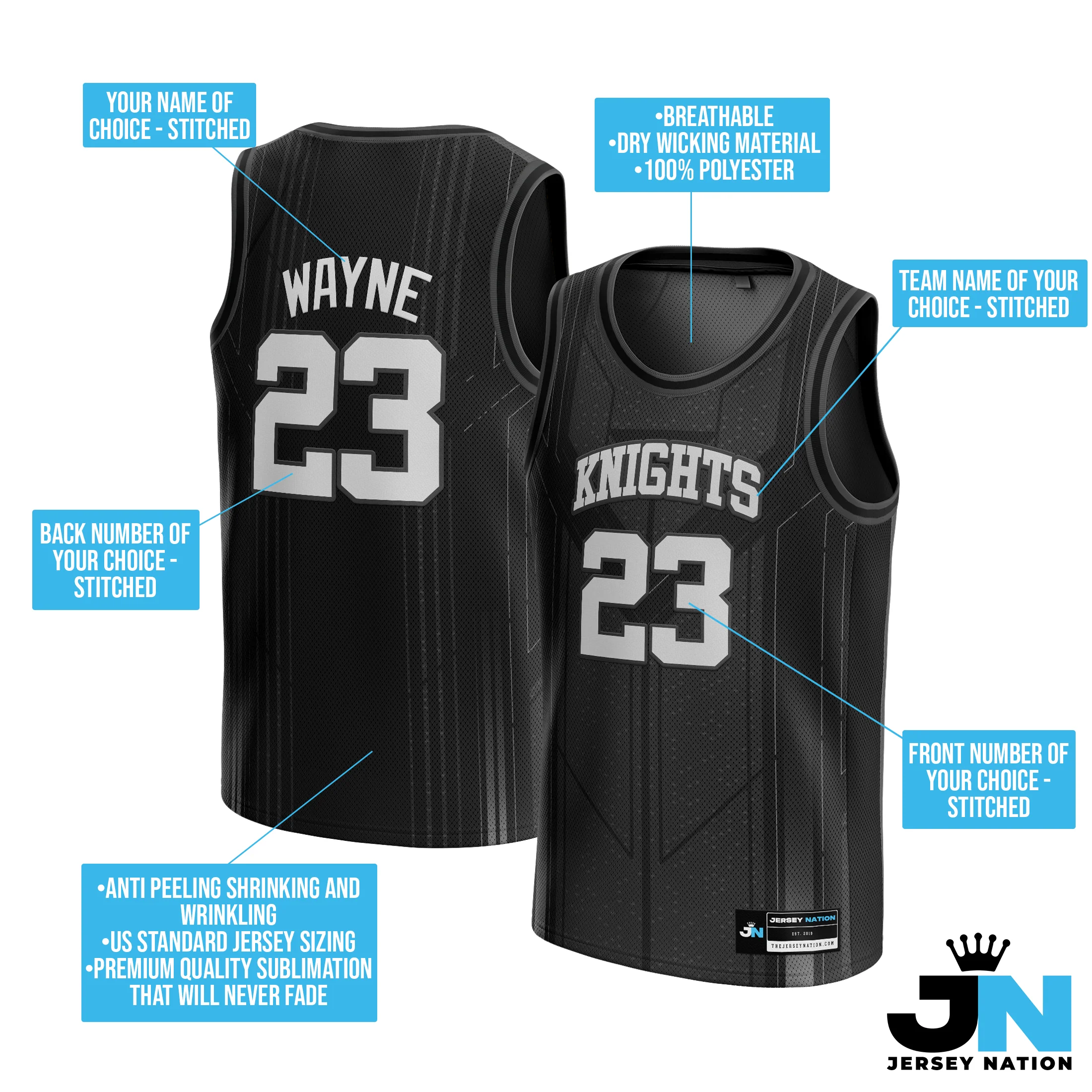 Black-White Custom Basketball Jersey - Image 4