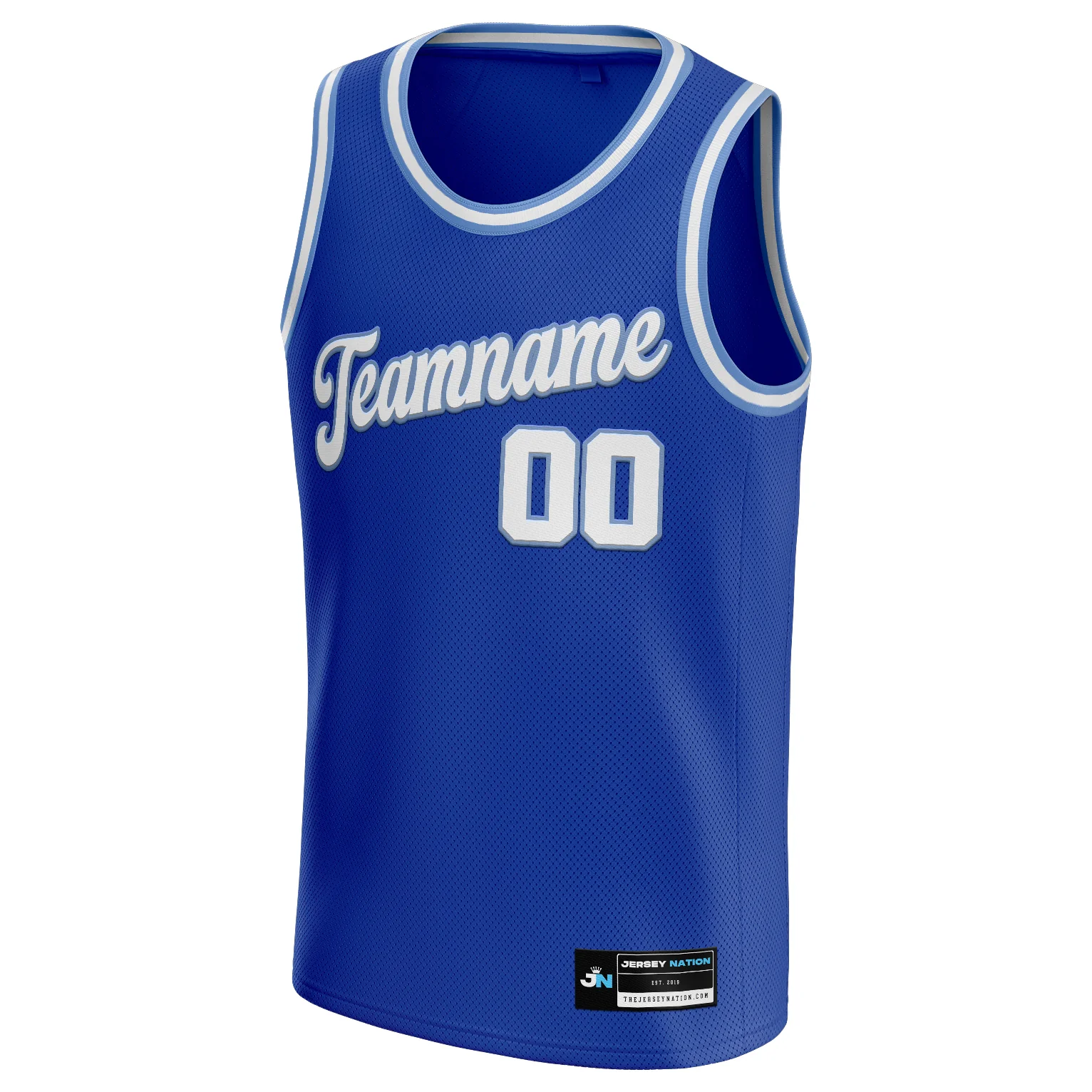 Blue-White Custom Basketball Jersey - Image 2