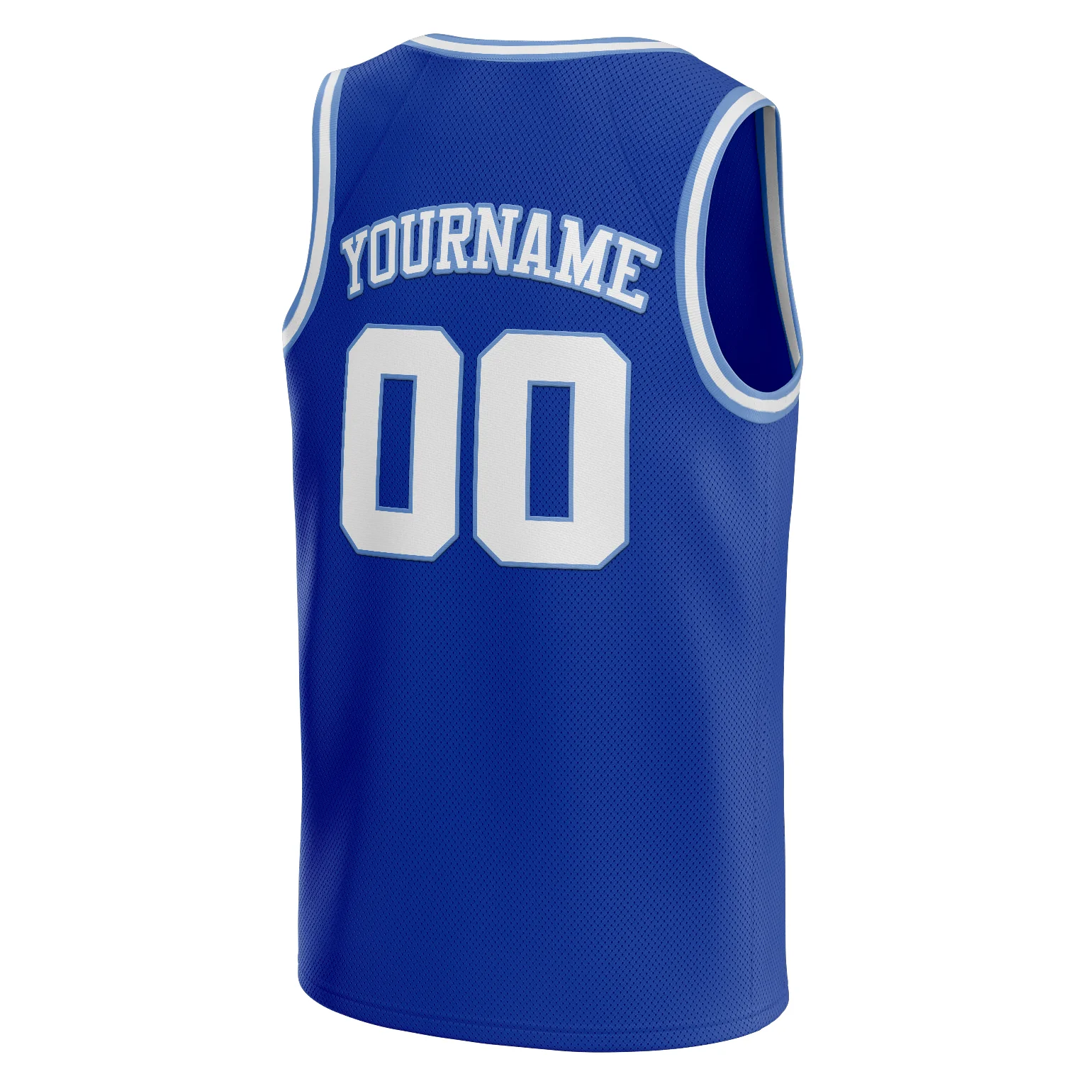 Blue-White Custom Basketball Jersey - Image 3