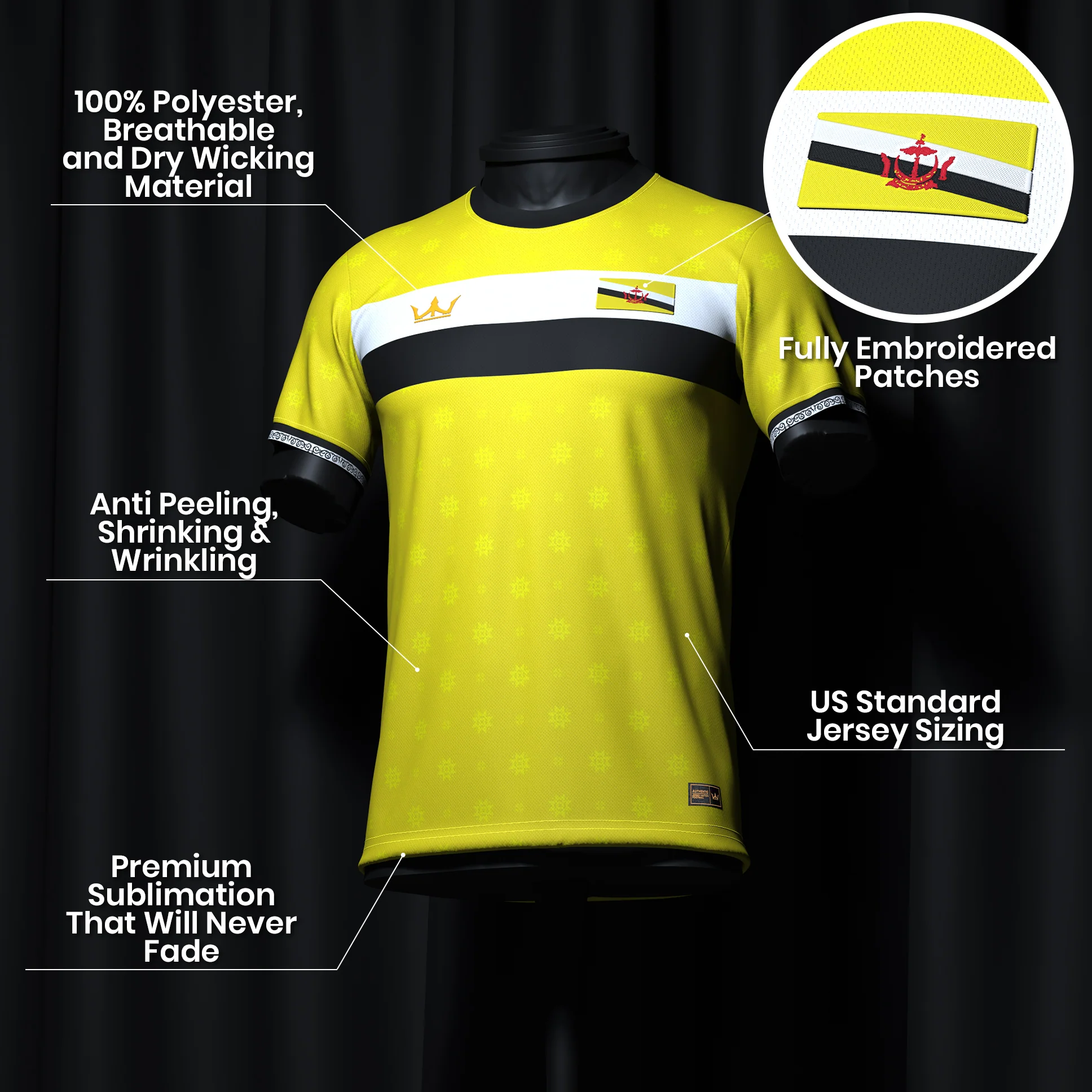 Brunei Custom Football Jersey - Image 6