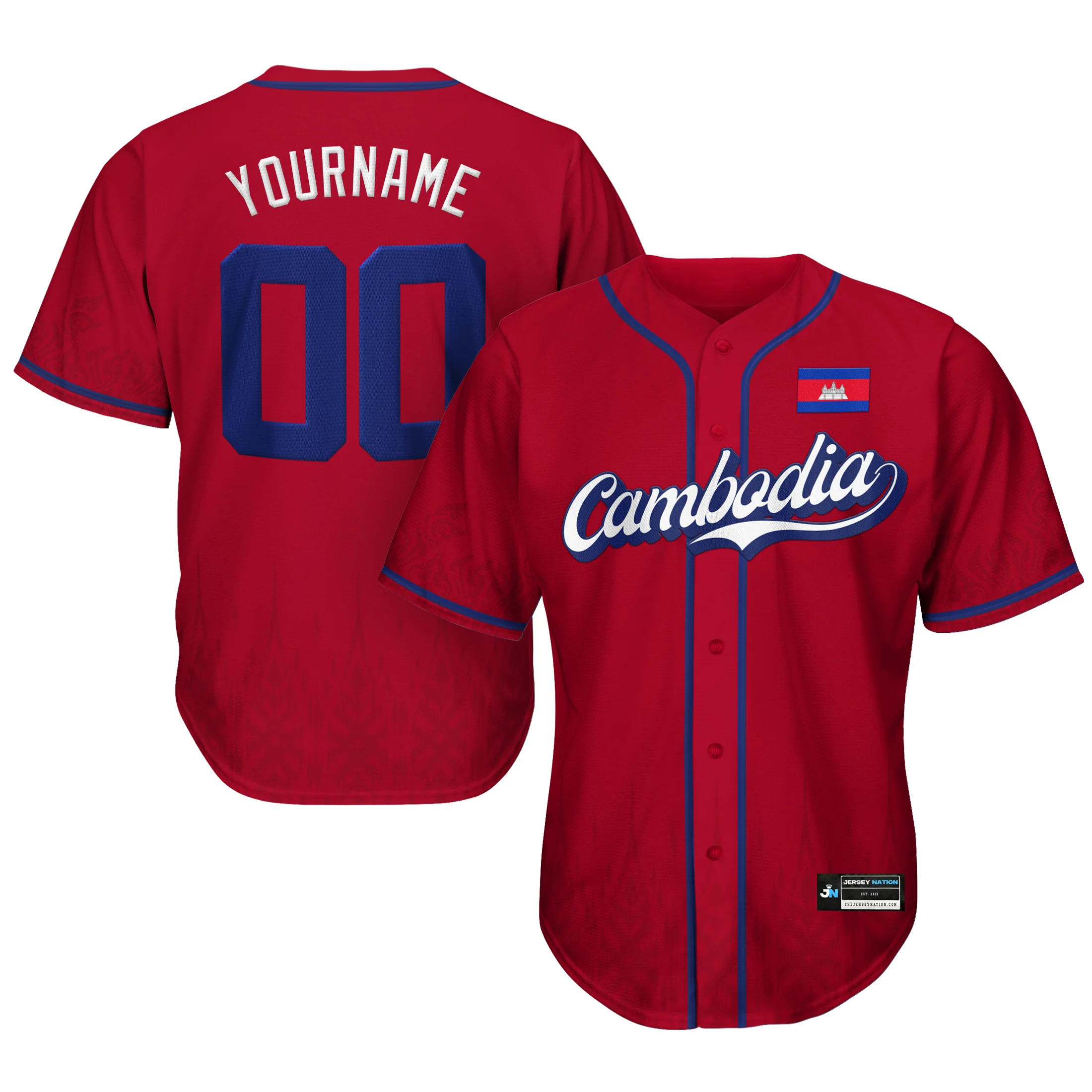 Cambodia Heritage Custom Baseball Jersey - Image 16