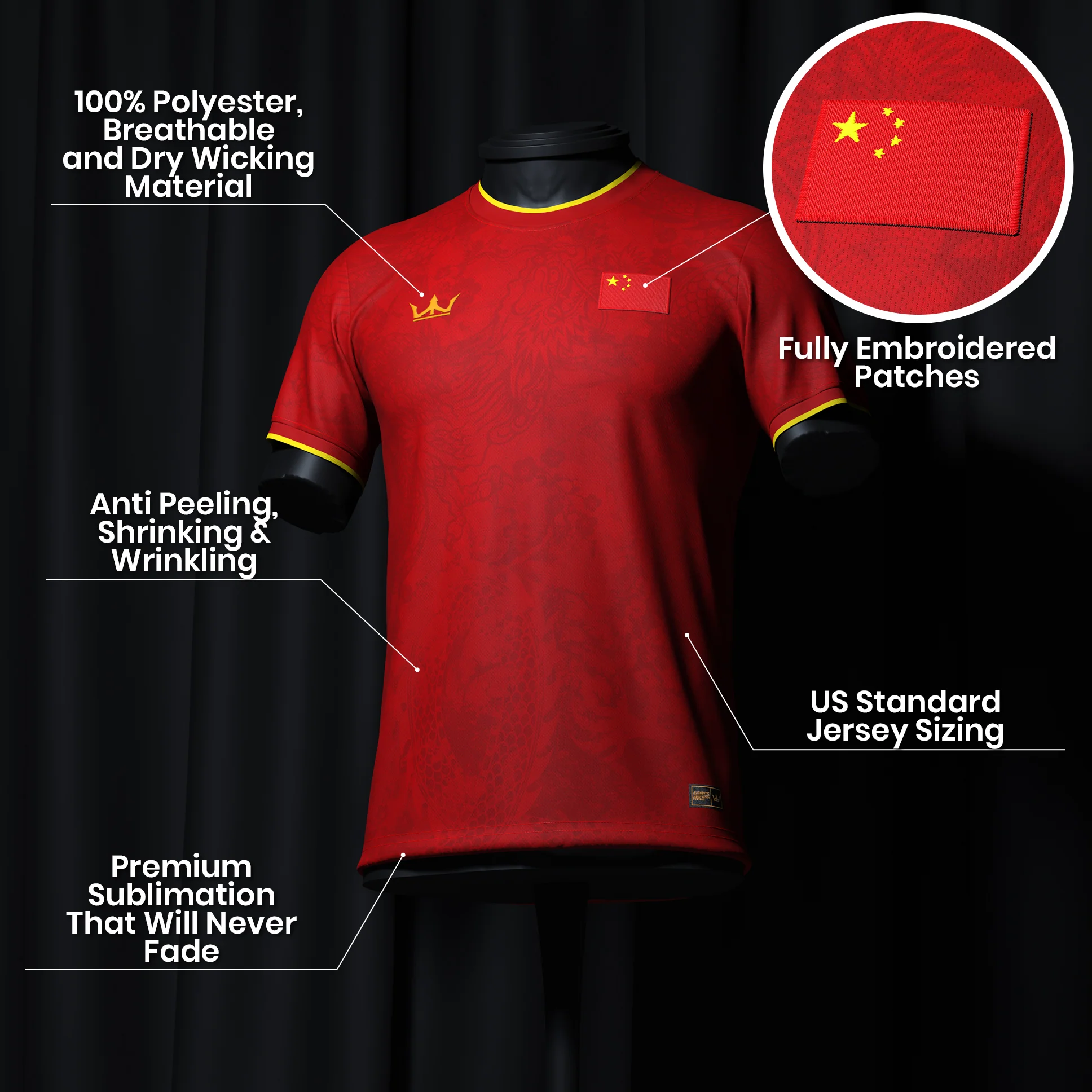 China Heritage Custom Football Jersey - Image 6