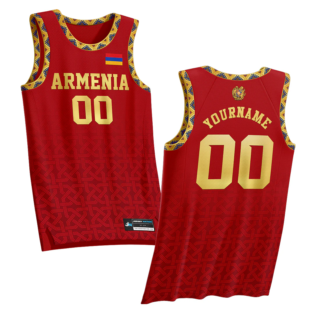 Armenia Heritage Custom Basketball Jersey