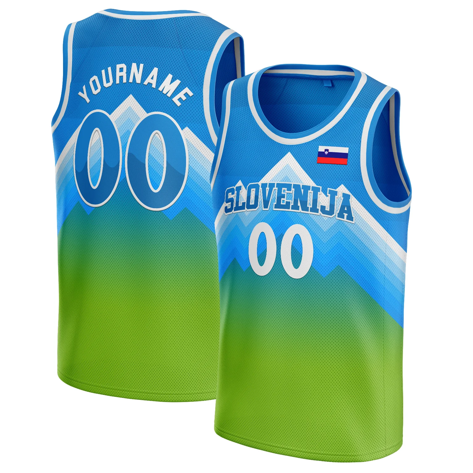 Slovenia Heritage Custom Basketball Jersey