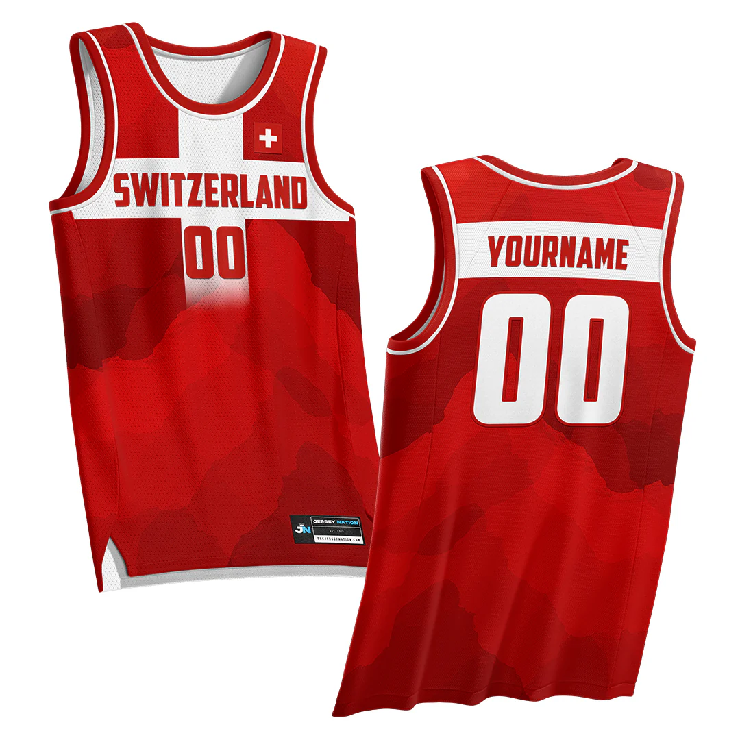 Switzerland Heritage Custom Basketball Jersey