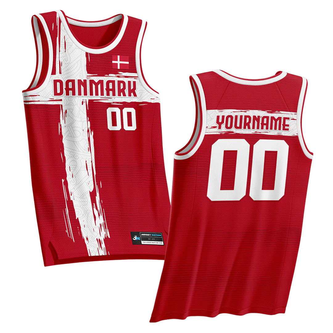 Denmark Heritage Custom Basketball Jersey