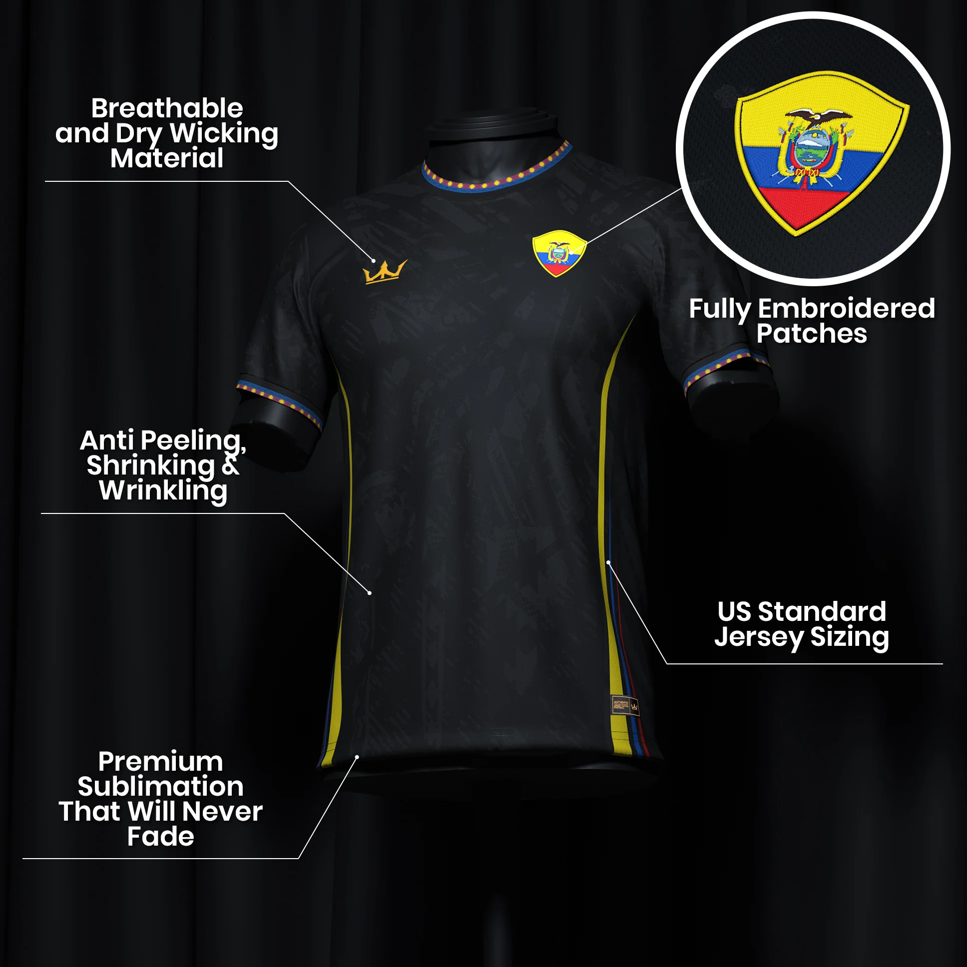 Ecuador Heritage Custom Football Jersey - Image 16
