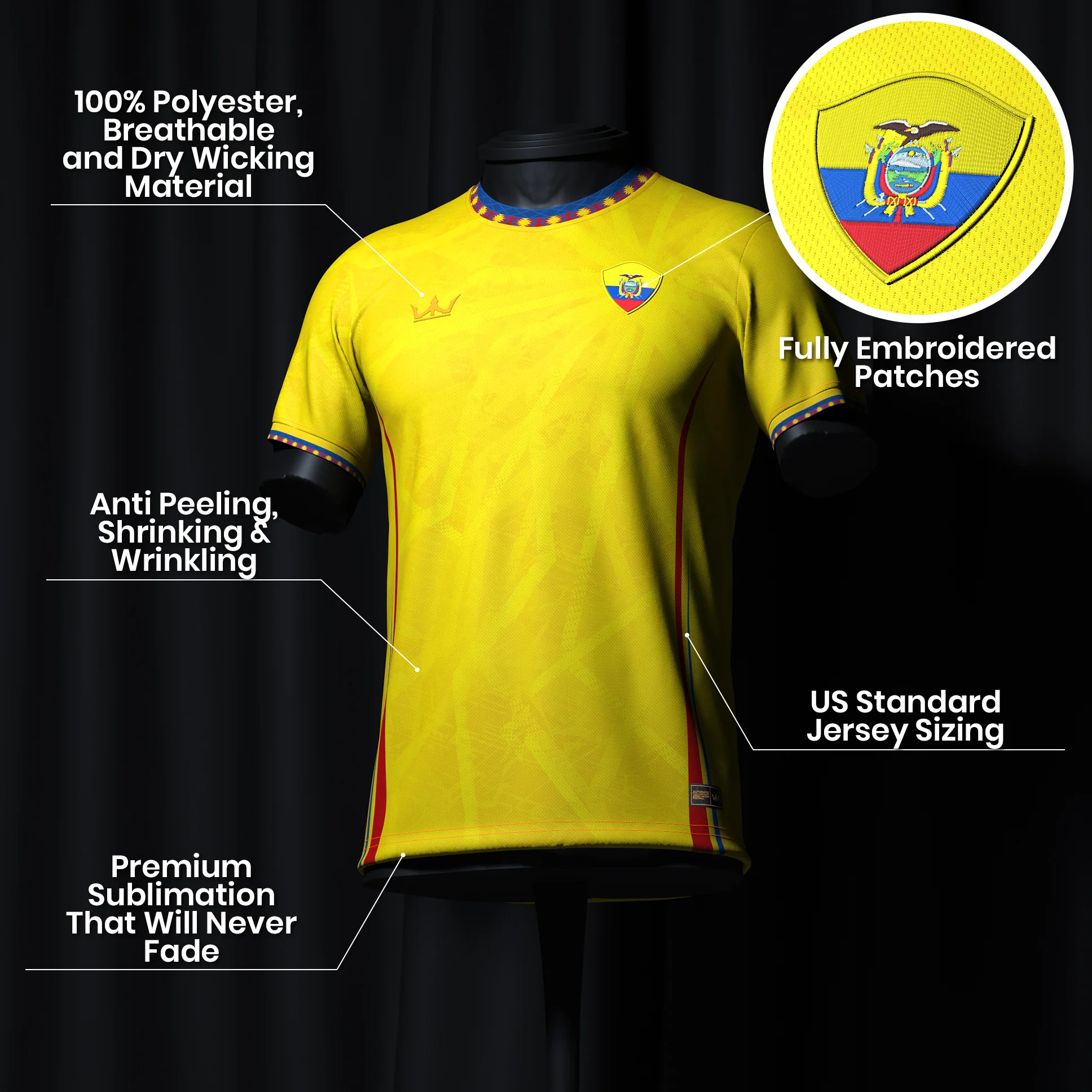 Ecuador Heritage Custom Football Jersey - Image 8