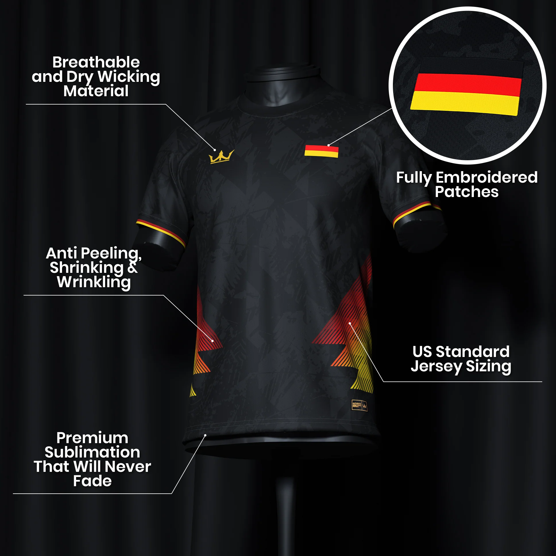 Germany Heritage Custom Football Jersey - Image 15