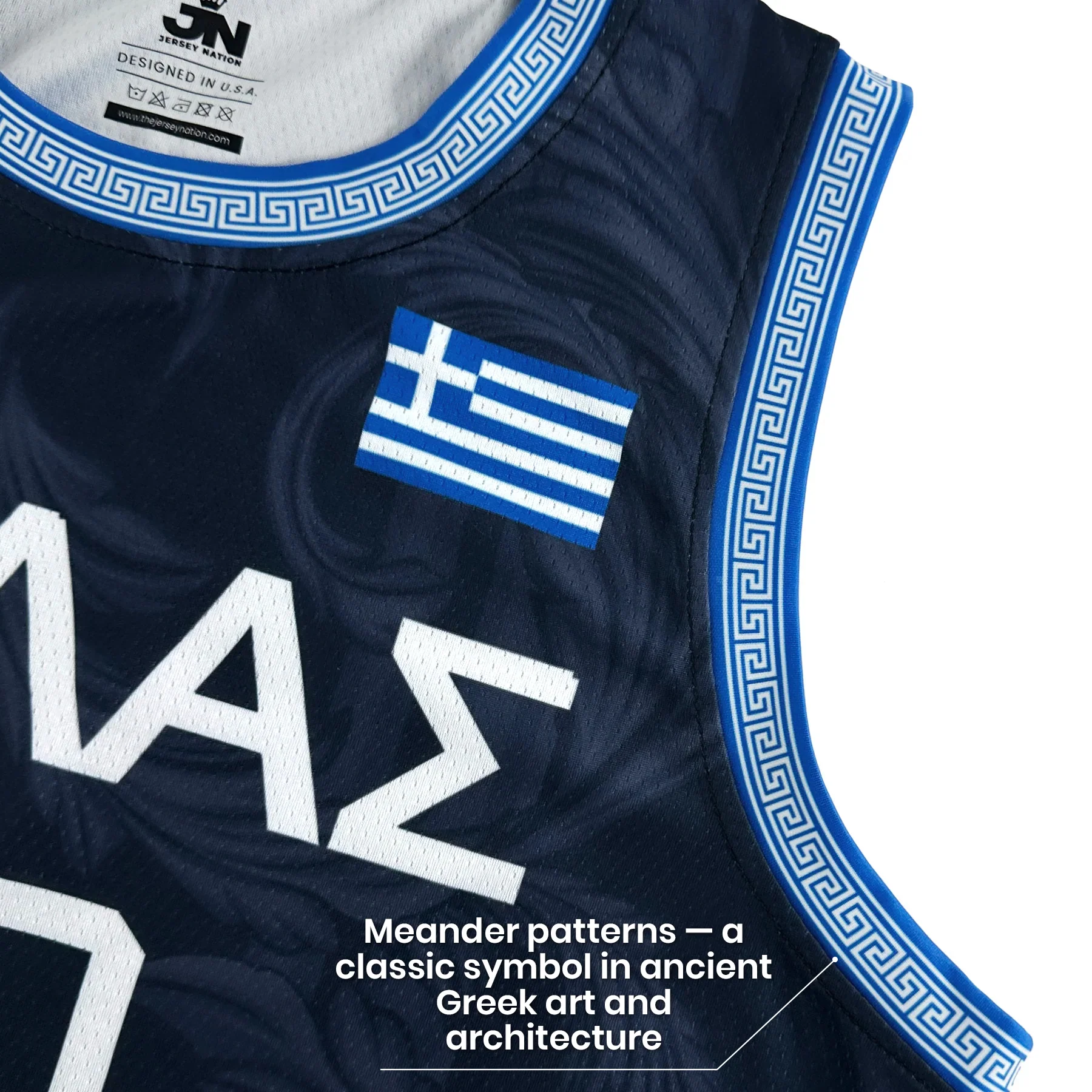 Greece Heritage Custom Basketball Jersey - Image 5