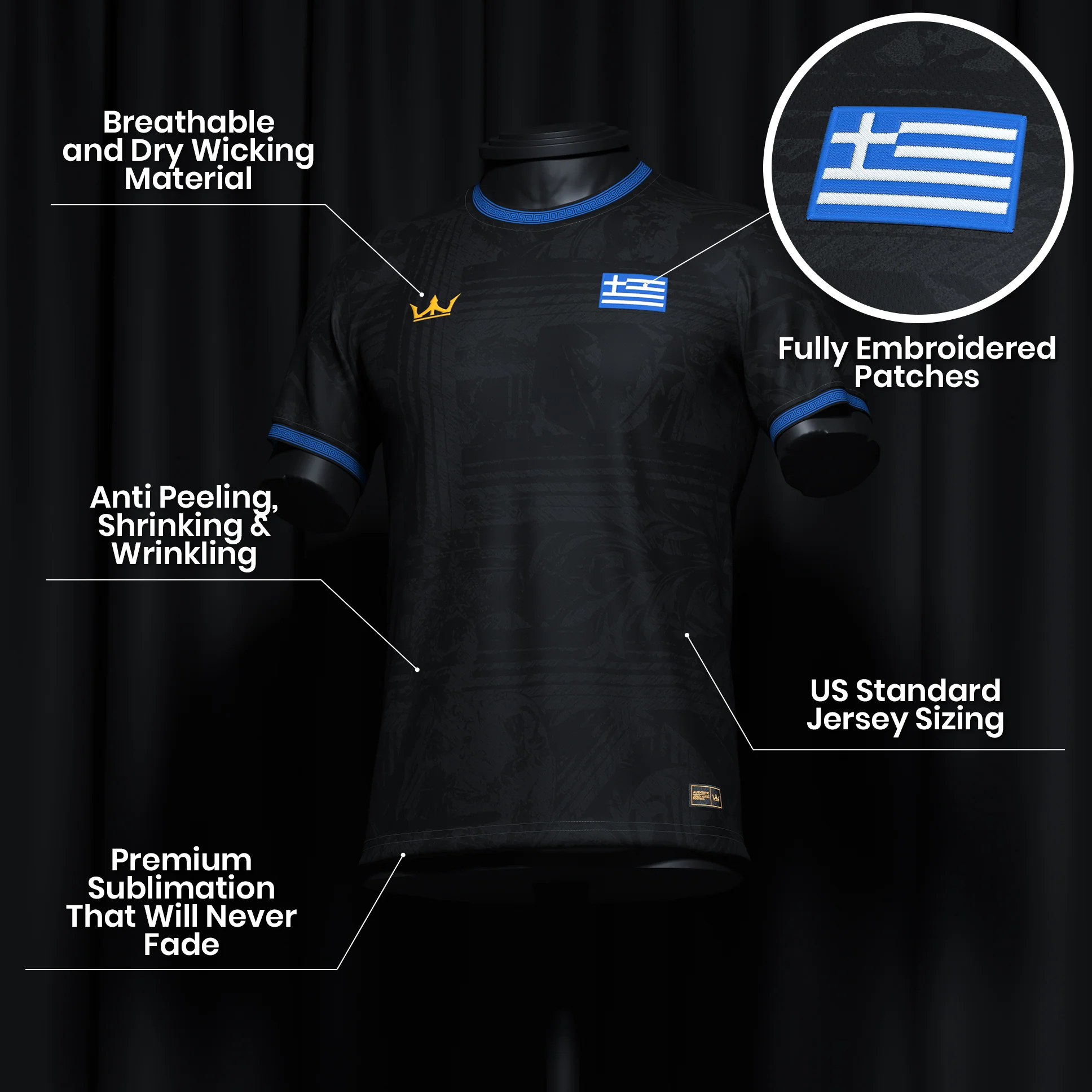 Greece Heritage Custom Football Jersey - Image 18