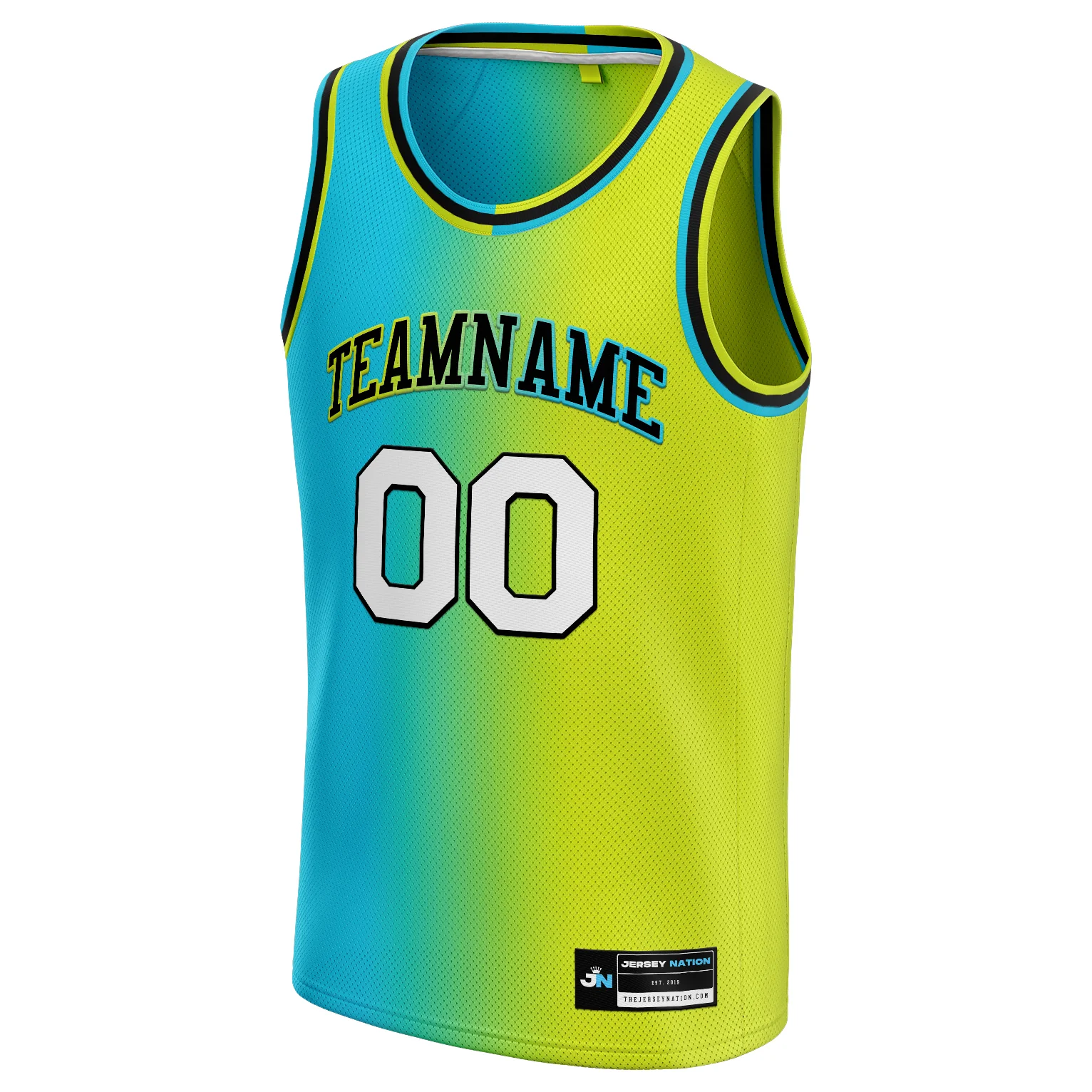 Green-Blue Custom Basketball Jersey - Image 2