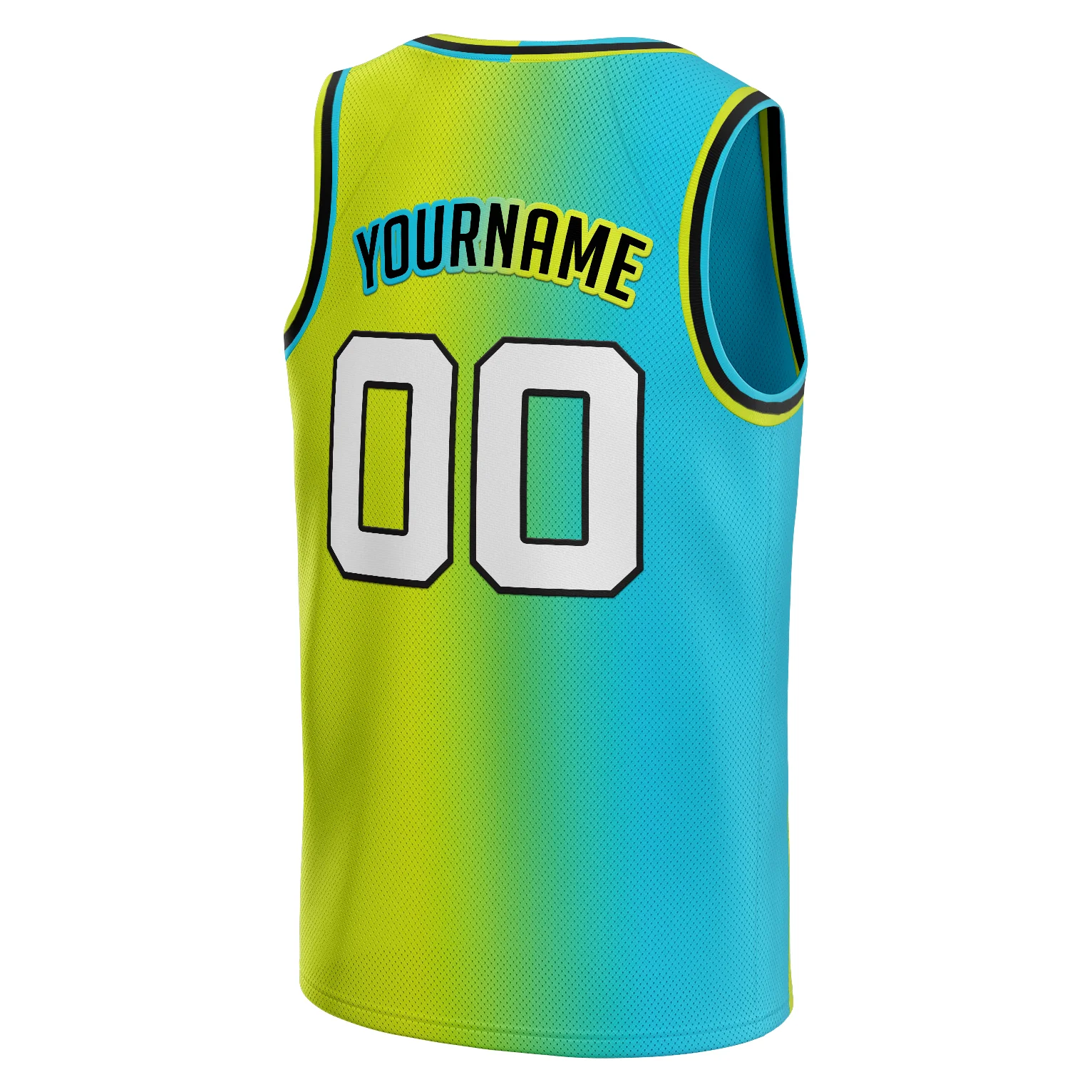 Green-Blue Custom Basketball Jersey - Image 3
