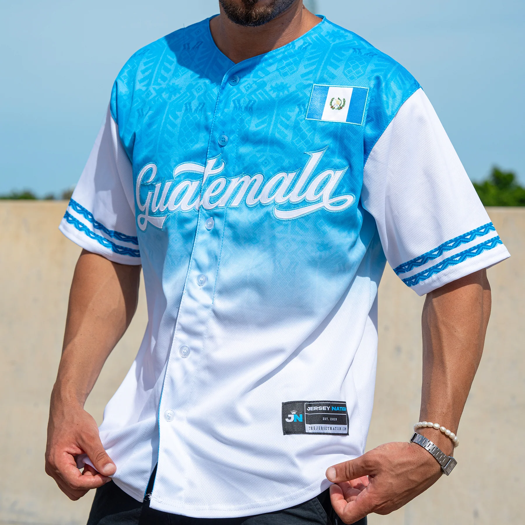 Guatemala Heritage Custom Baseball Jersey - Image 6