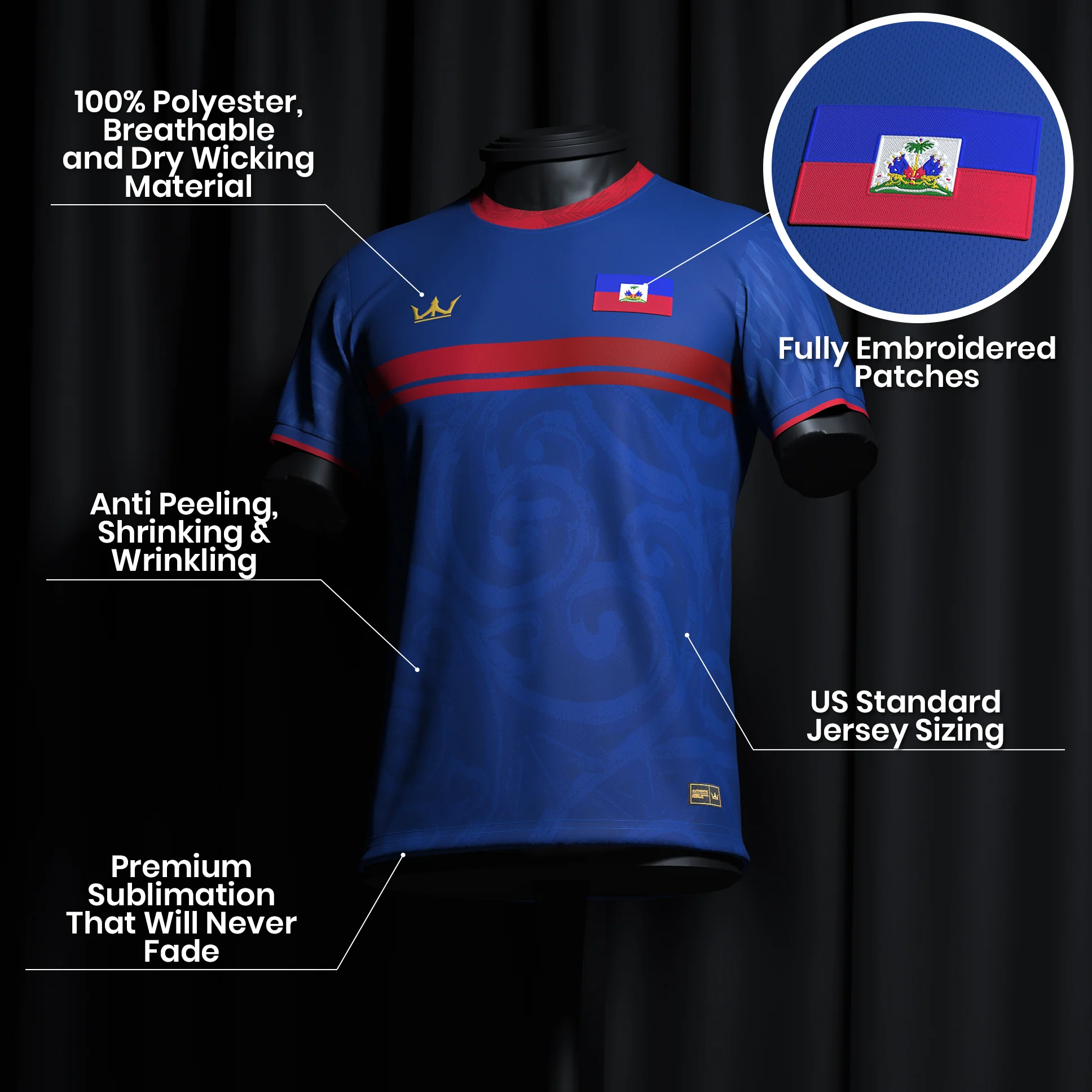 Haiti Custom Heritage Football Jersey - Image 8