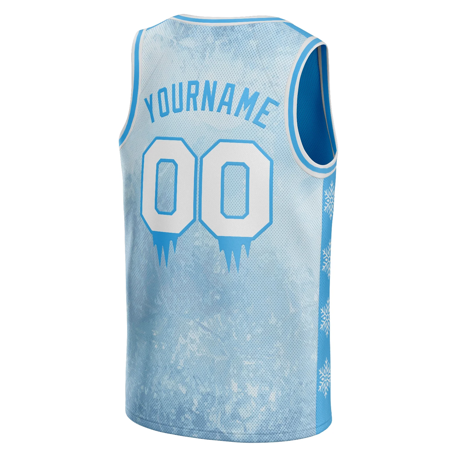 Icy Blue Custom Basketball Jersey - Image 3