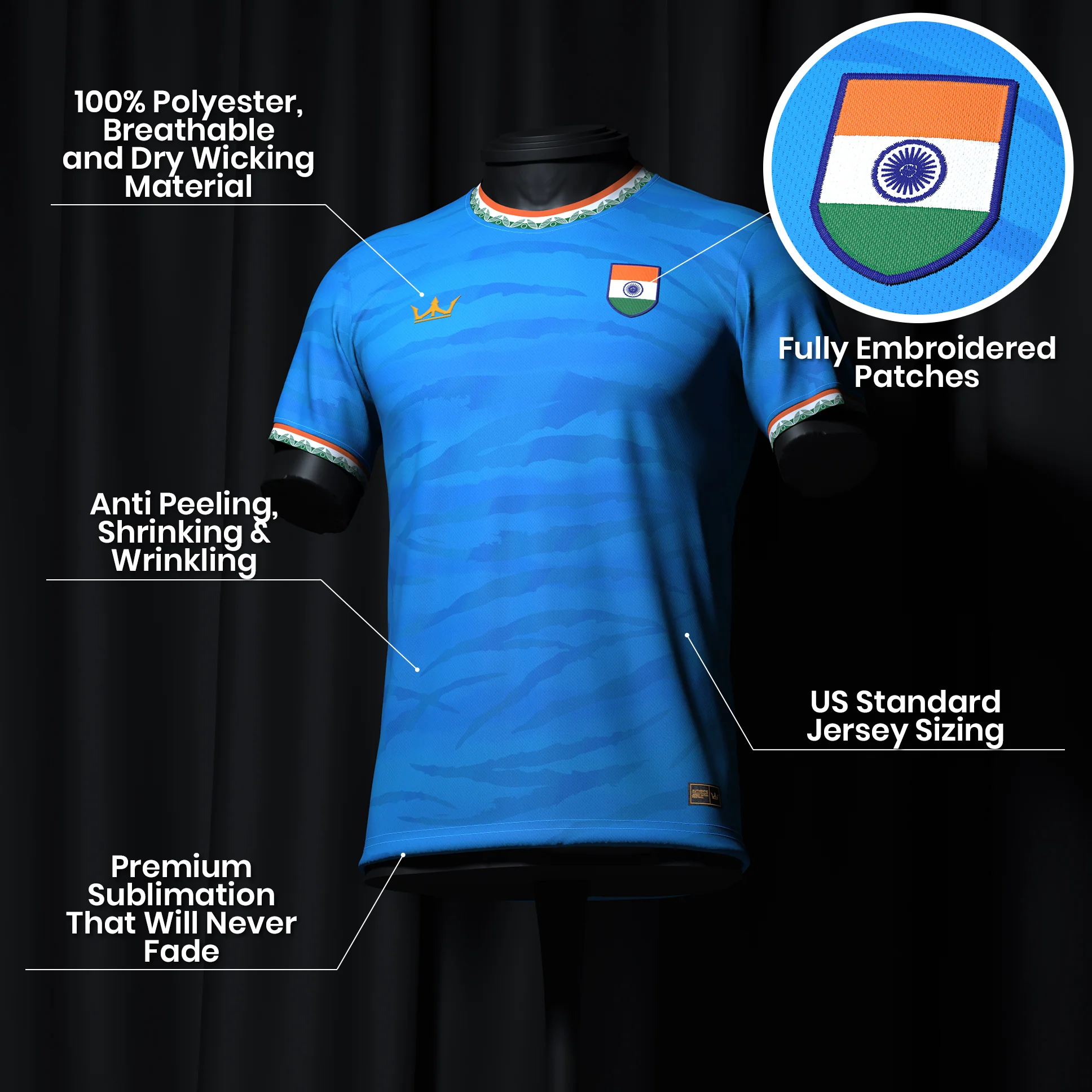 India Heritage Custom Football Jersey - Image 6