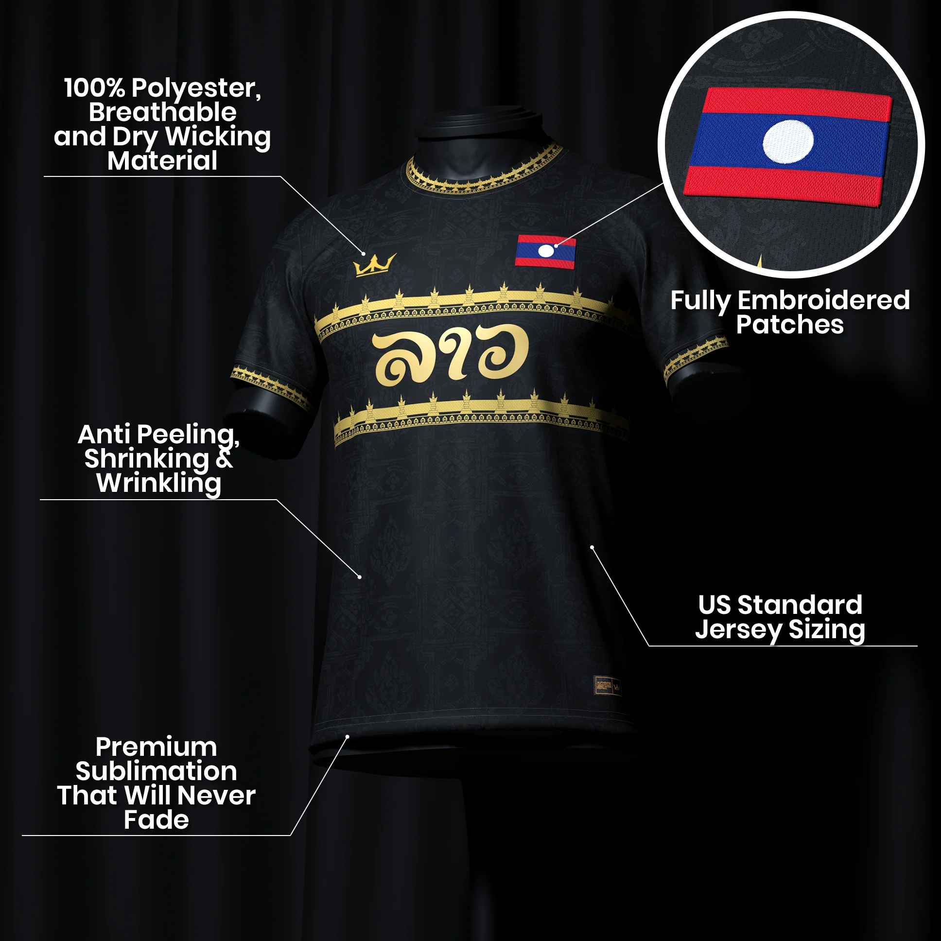 Laos Heritage Custom Football Jersey - Image 6