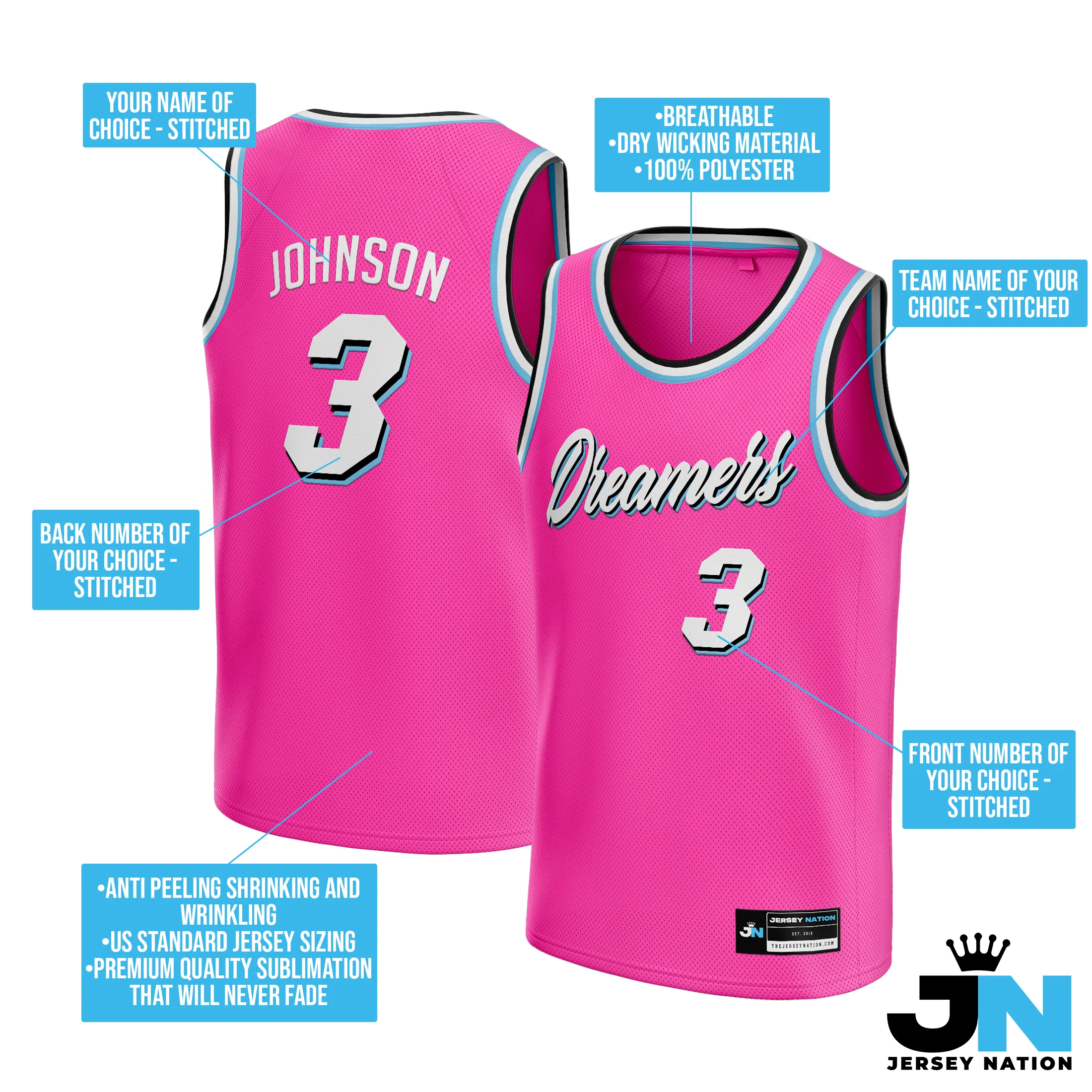 Vice City Custom Basketball Jersey - Image 12
