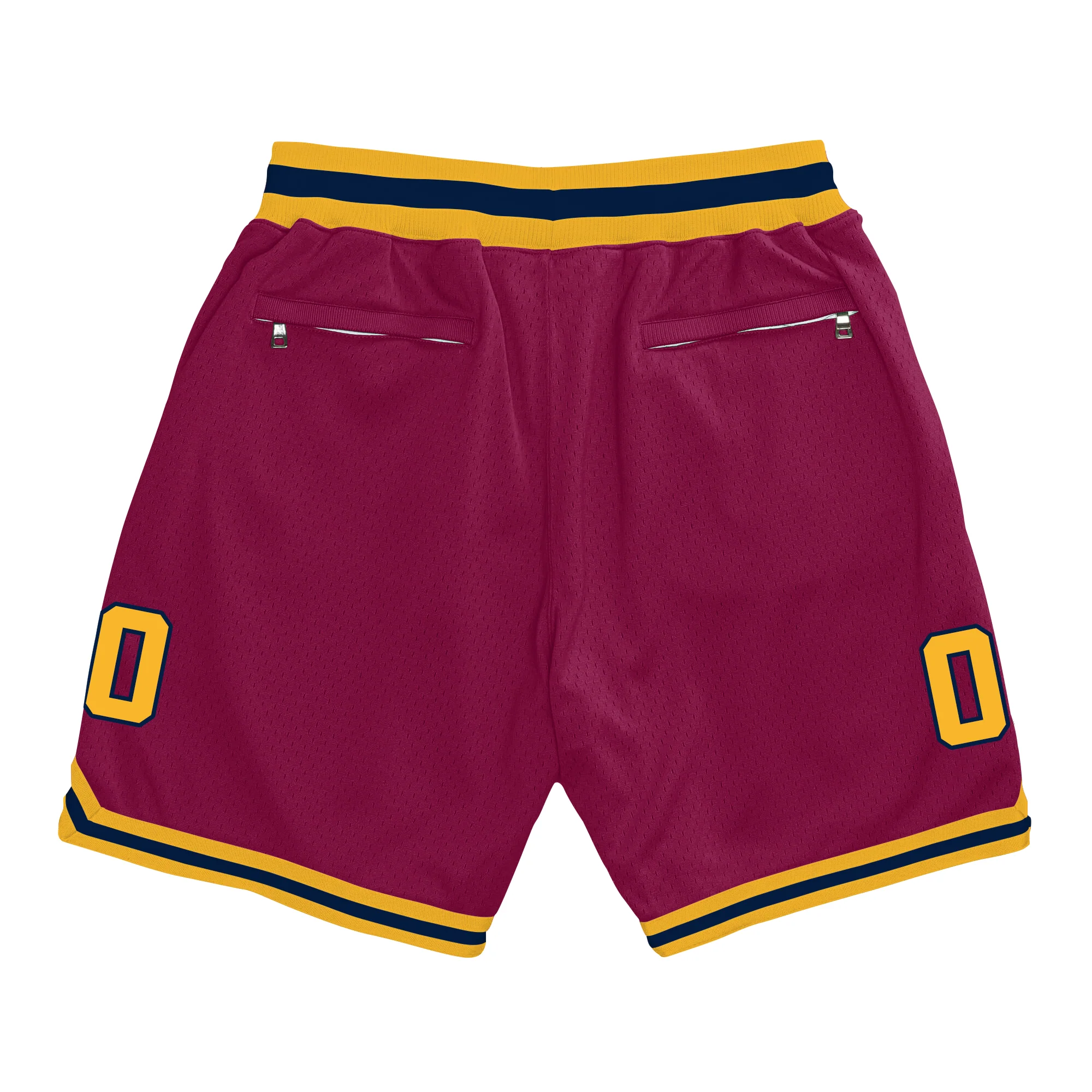 Maroon-Gold Custom Basketball Shorts - Image 2