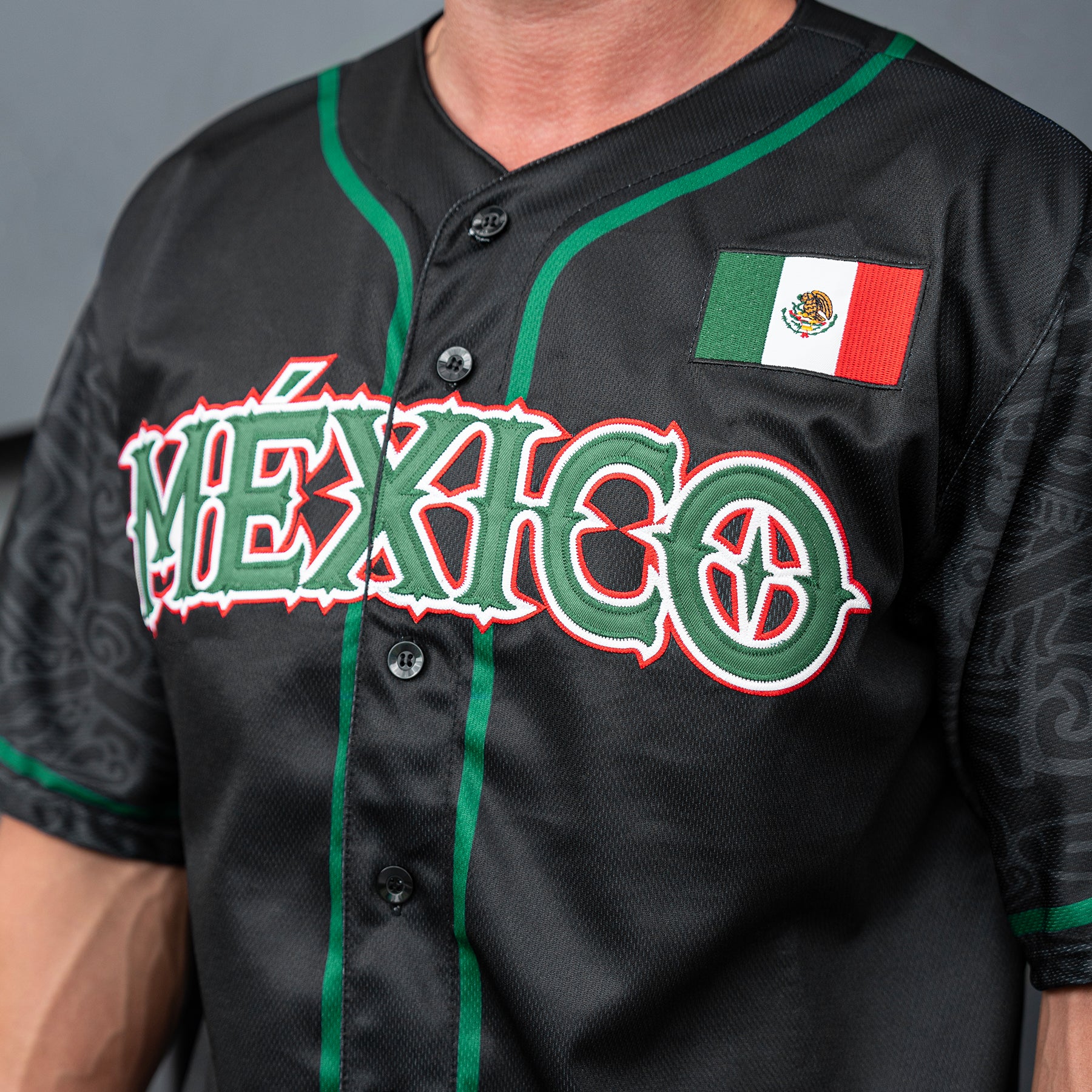 Mexico Heritage Custom Baseball Jersey - Image 4