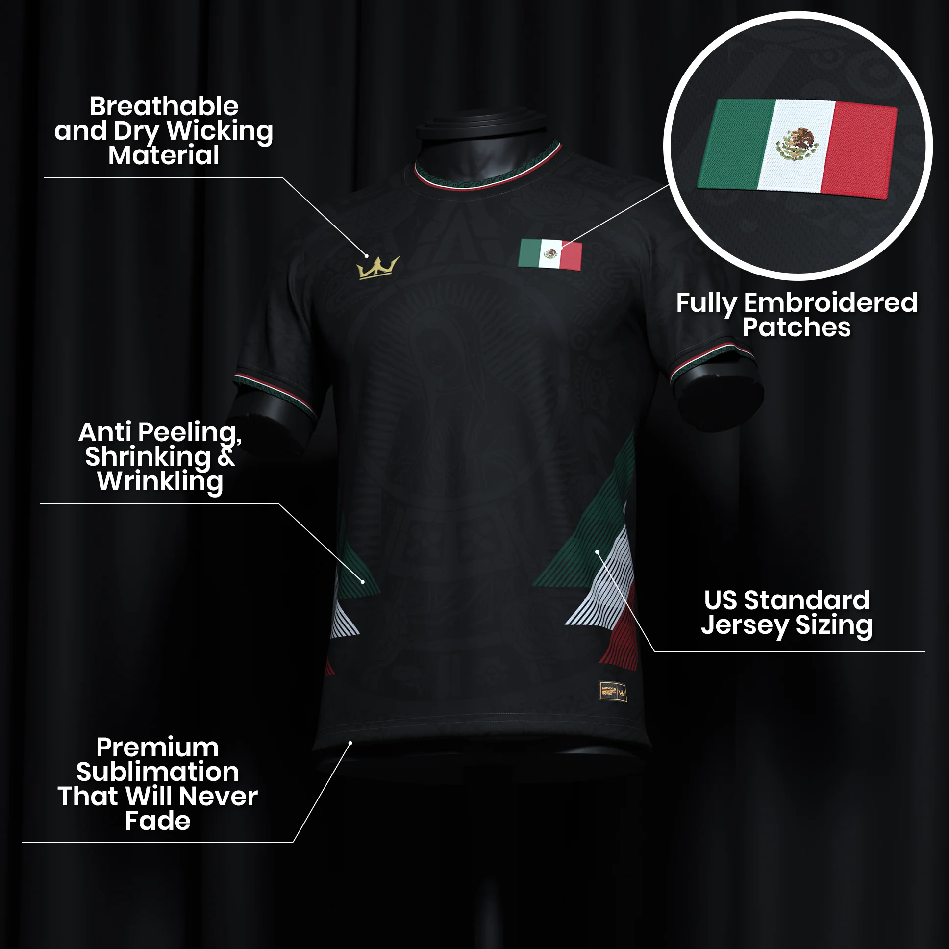 Mexico Heritage Custom Football Jersey - Image 17