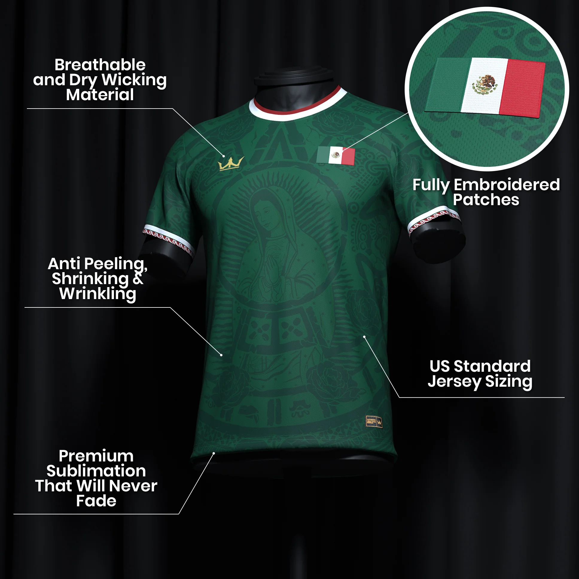 Mexico Heritage Custom Football Jersey - Image 9