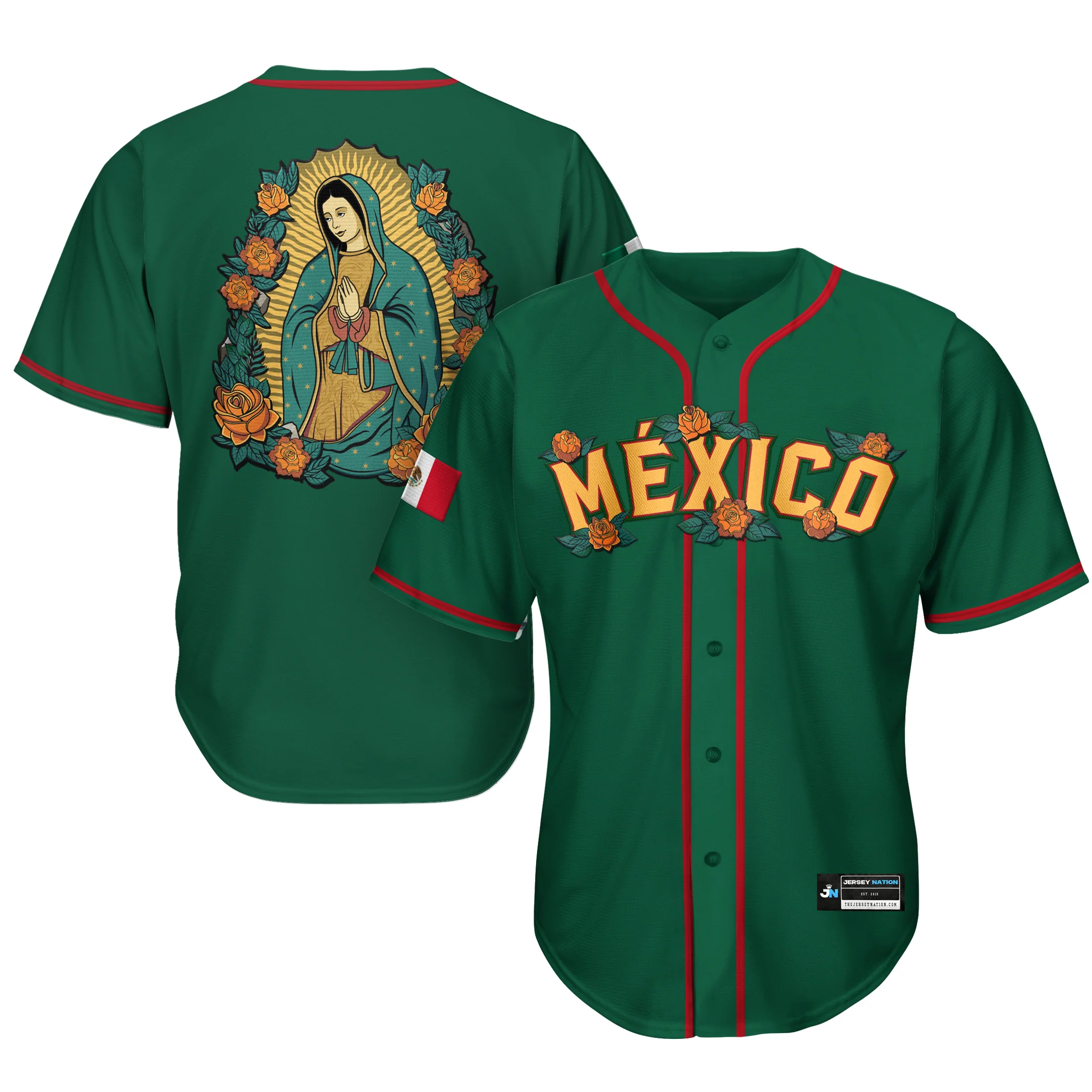 Mexico Guadalupe Baseball Jersey - Image 17