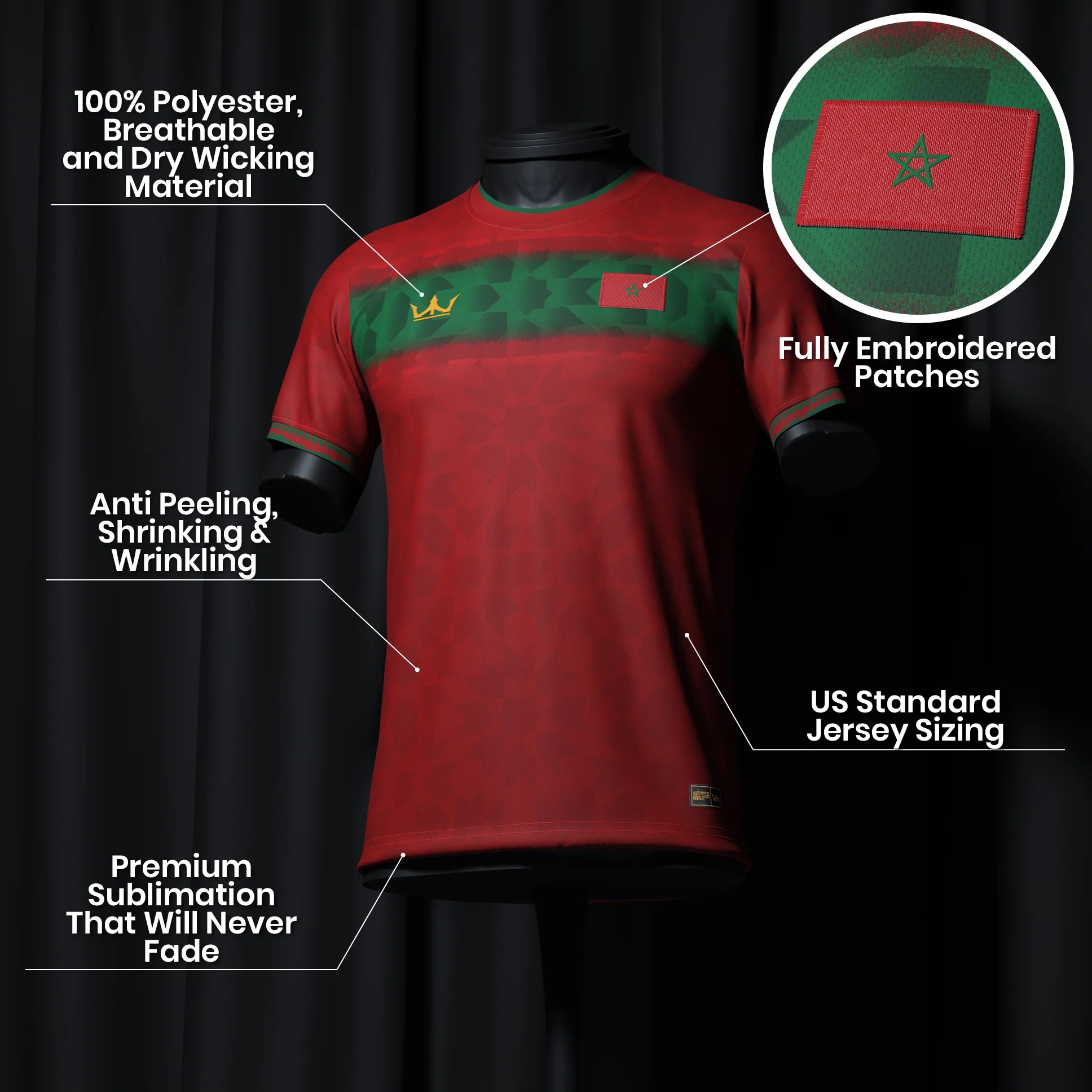 Morocco Heritage Custom Football Jersey - Image 10