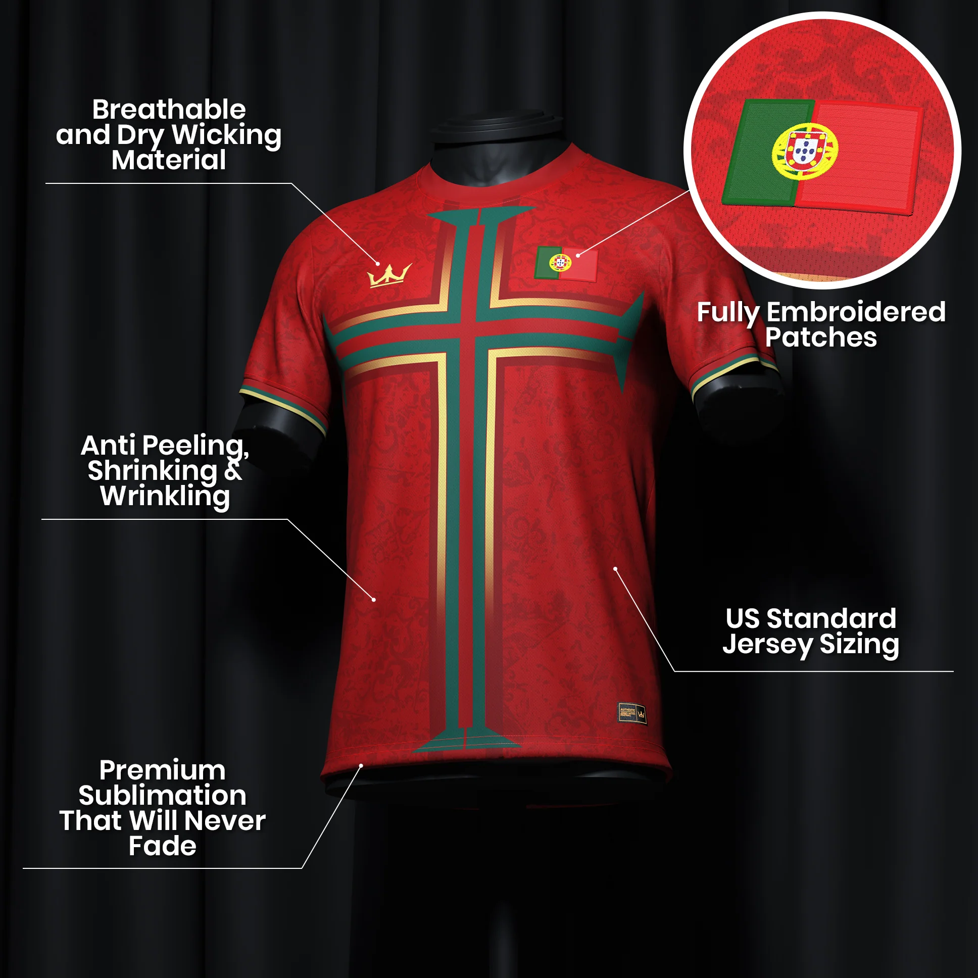 Portugal Heritage Custom Football Jersey - Image 7