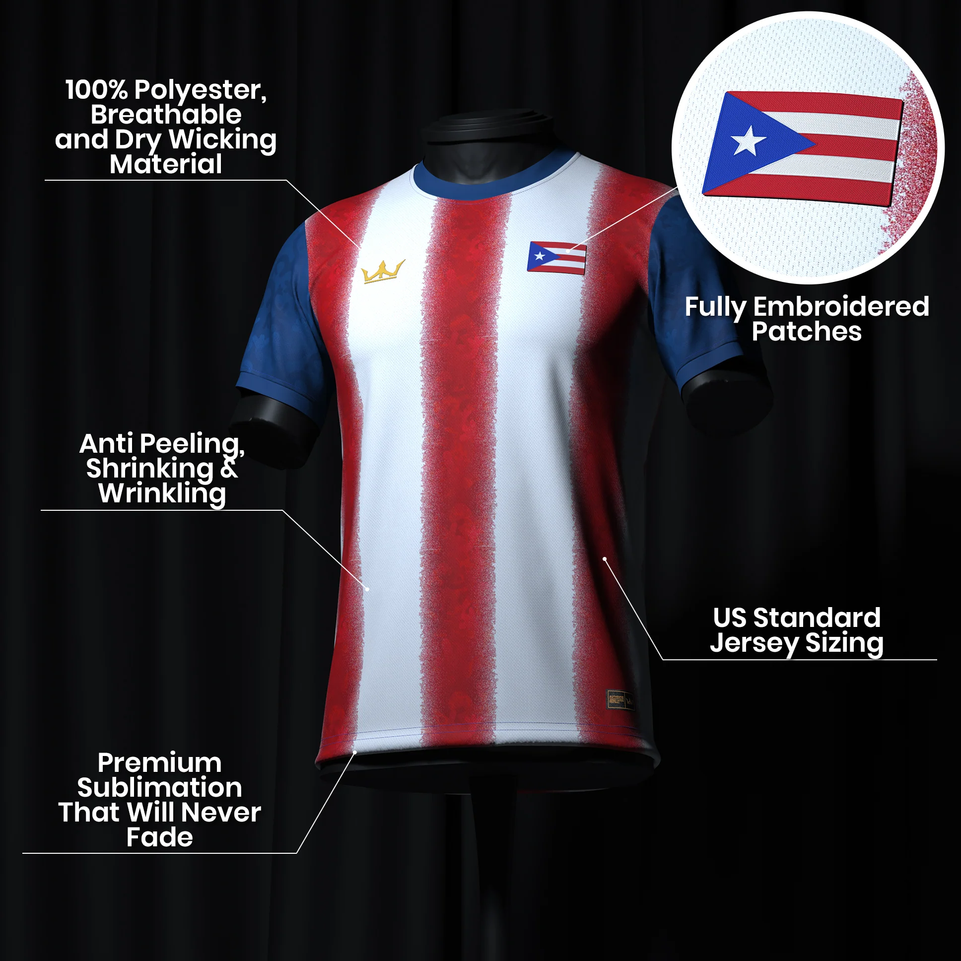 Puerto Rico Heritage Custom Football Jersey - Image 11