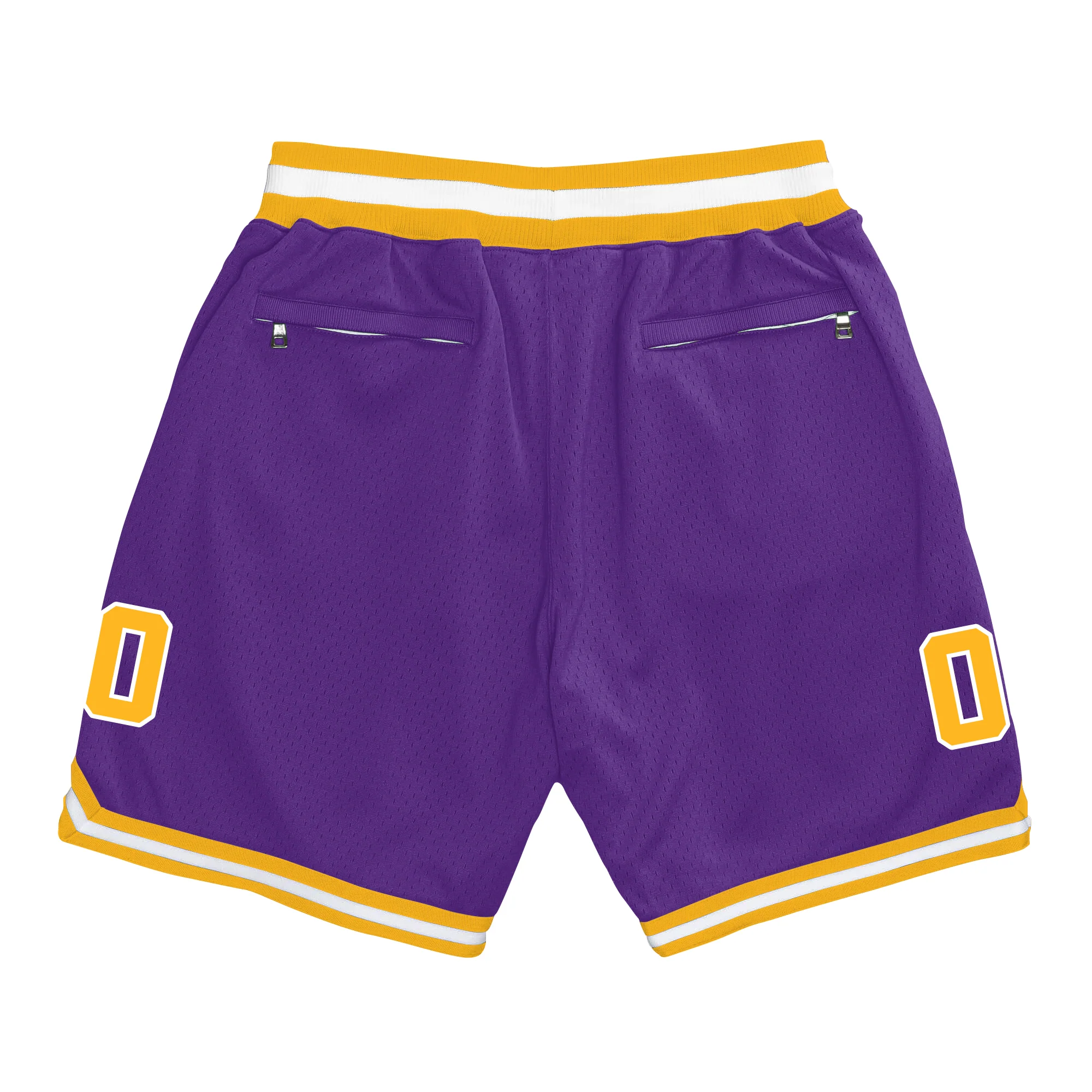 Purple Gold-White Custom Basketball Shorts - Image 2