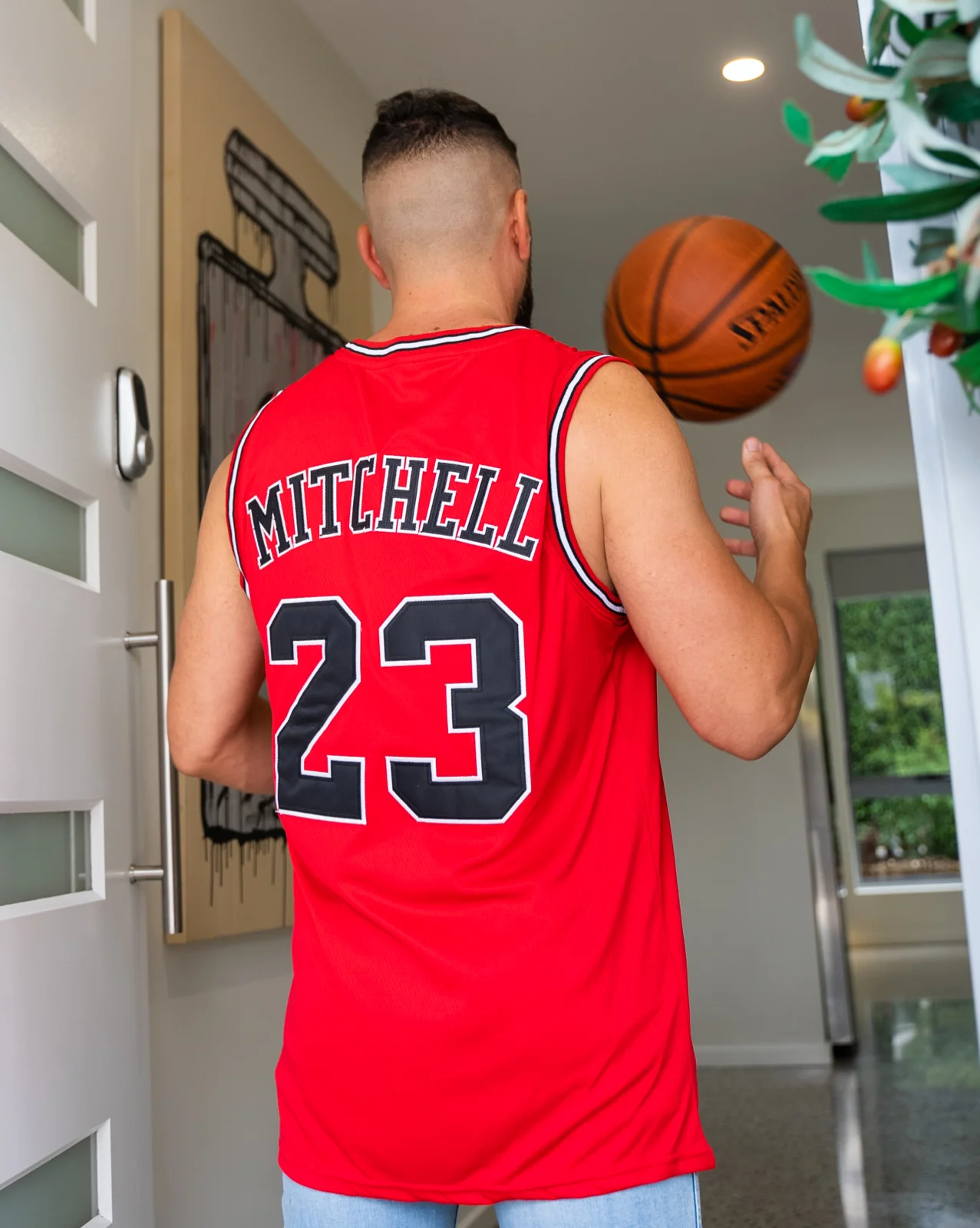 Red Black-White Custom Basketball Jersey - Image 3