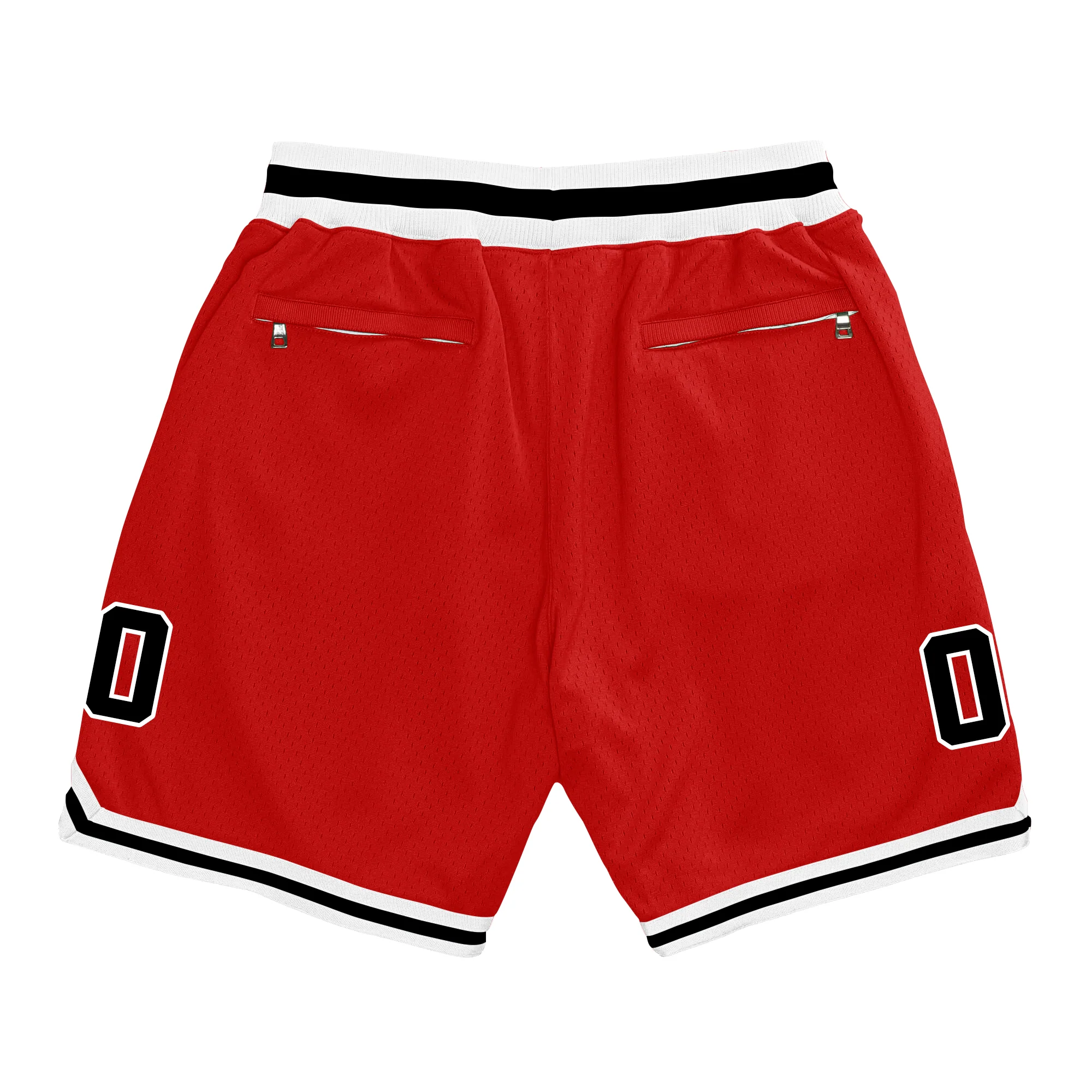 Red Black-White Custom Basketball Shorts - Image 2