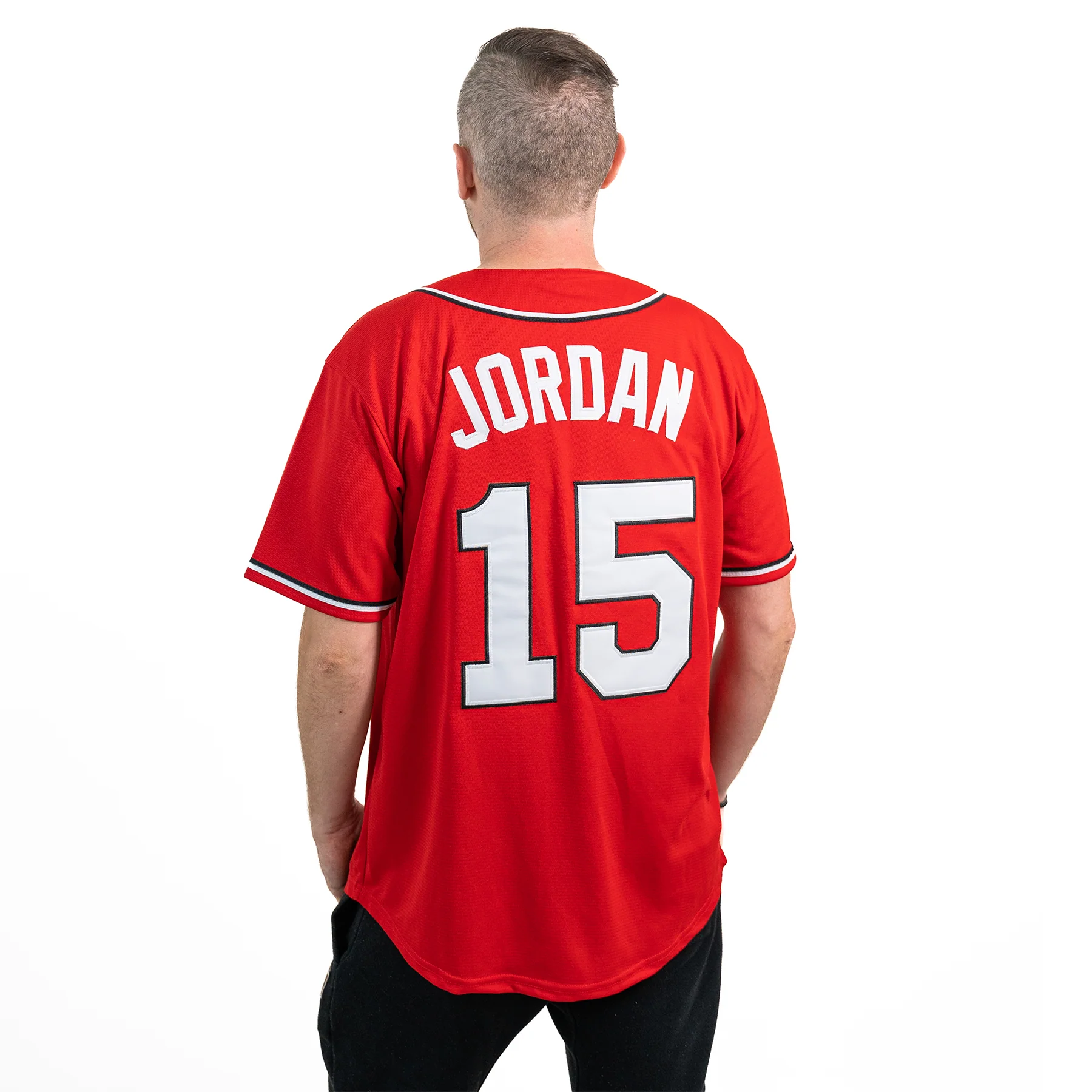 Red-White Custom Baseball Jersey - Image 3