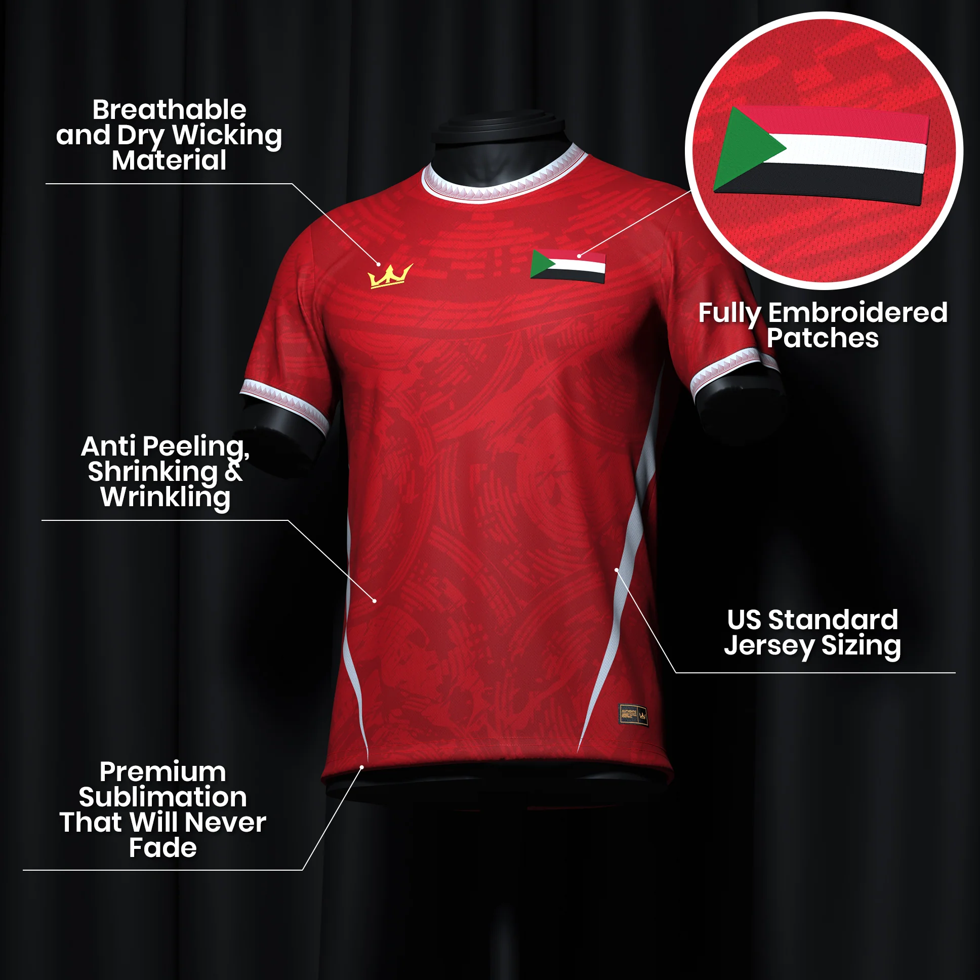 Sudan Heritage Custom Football Jersey - Image 8