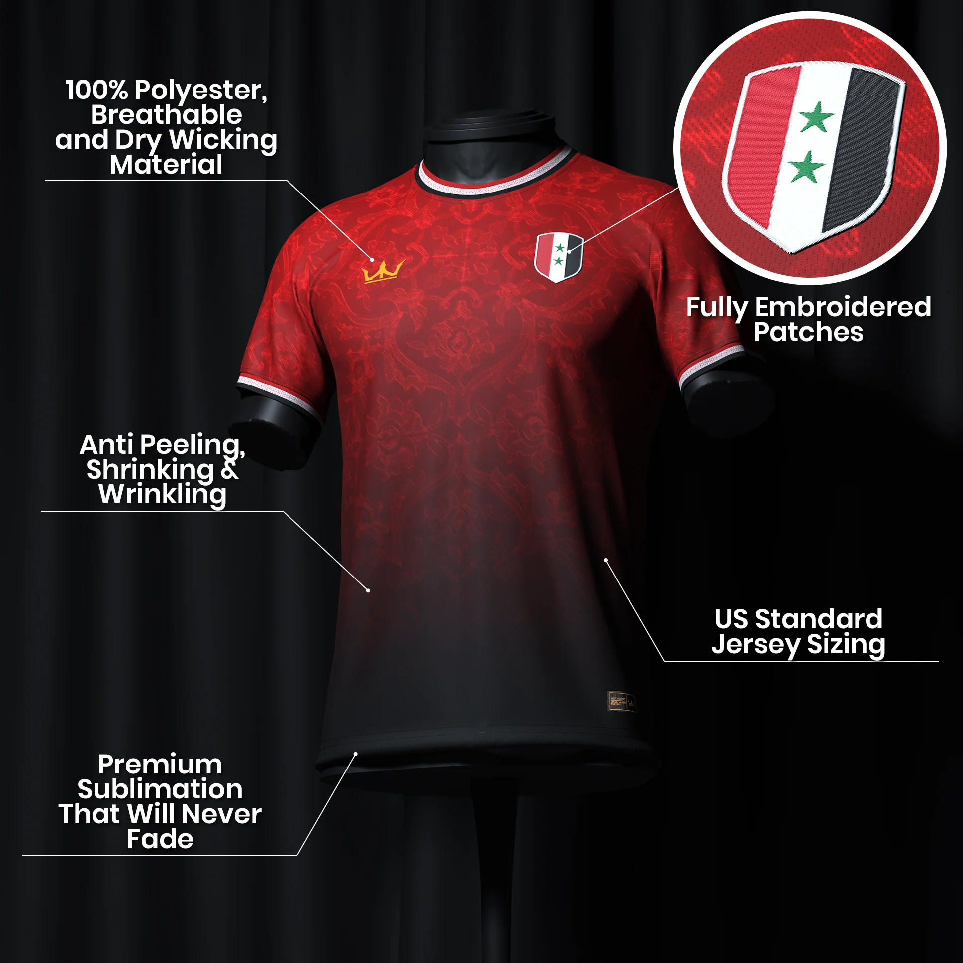 Syria Heritage Custom Football Jersey - Image 6