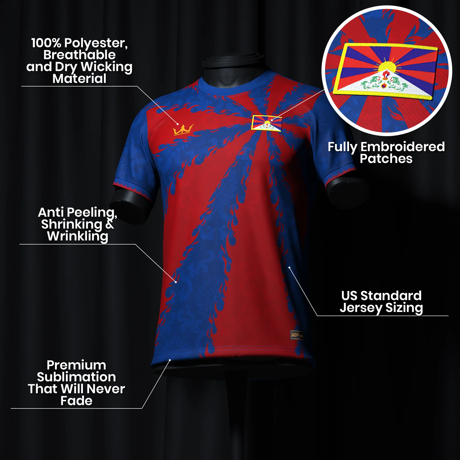 Tibet Custom Heritage Football Jersey - Image 6