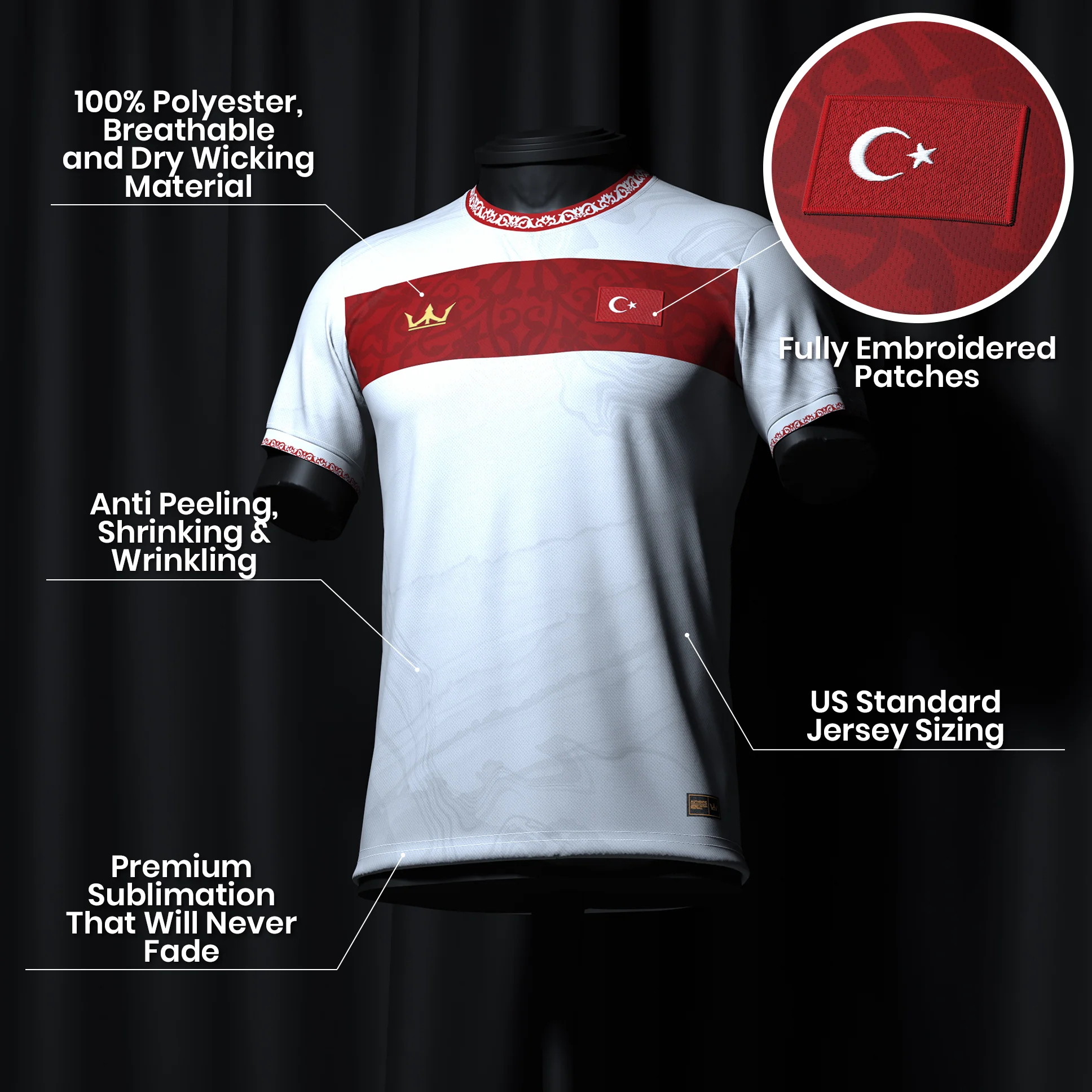Türkiye Heritage Custom Football Jersey - Image 11