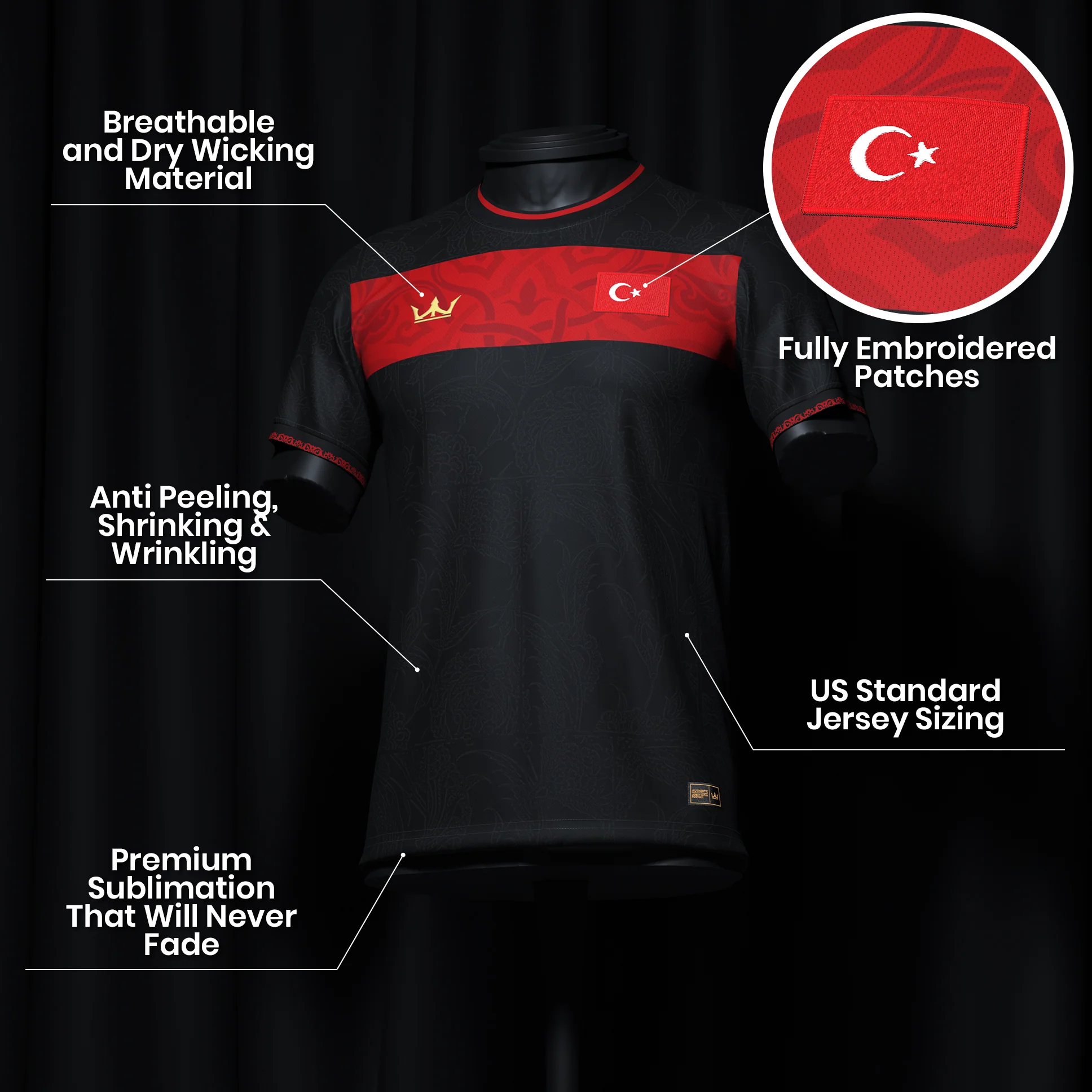 Türkiye Heritage Custom Football Jersey - Image 27