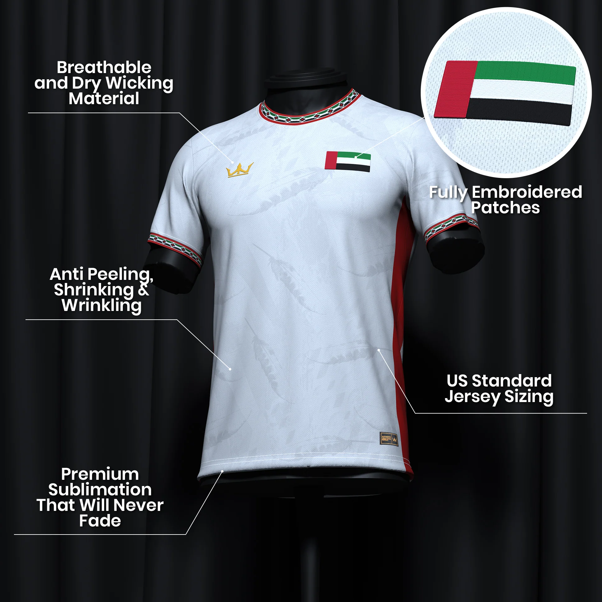 United Arab Emirates Heritage Custom Football Jersey - Image 6