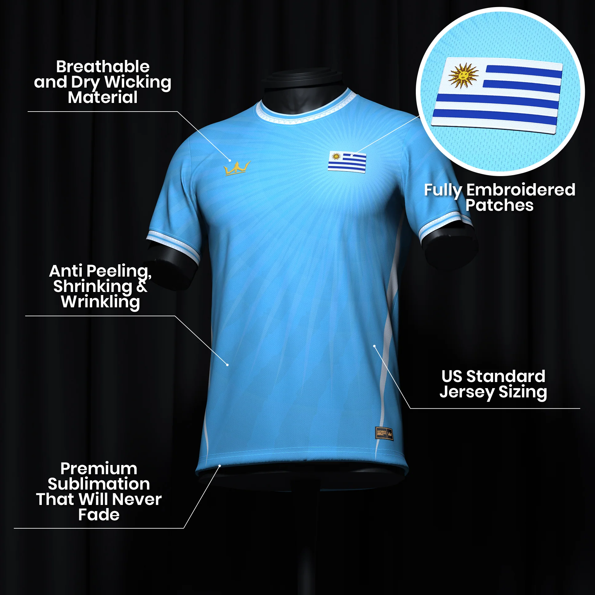 Uruguay Heritage Custom Football Jersey - Image 11