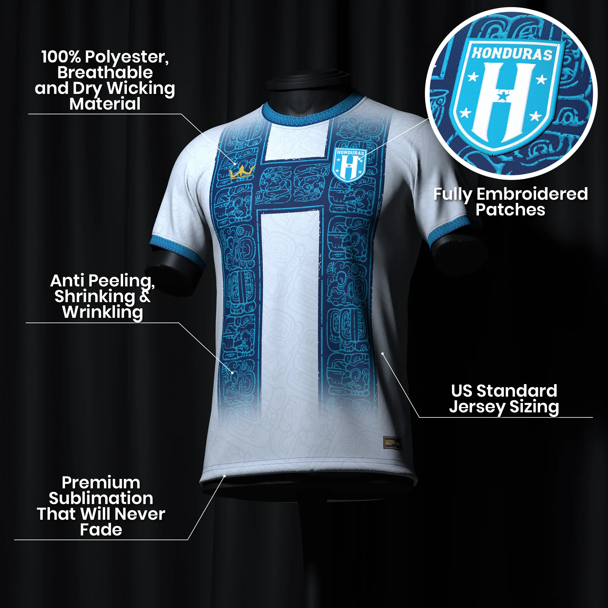 Honduras Heritage Custom Football Jersey - Image 9